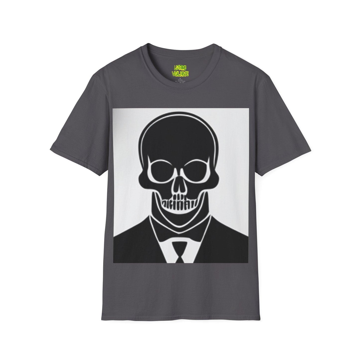 Black Tie Skull Unisex Softstyle T-Shirt - Lizard Vigilante