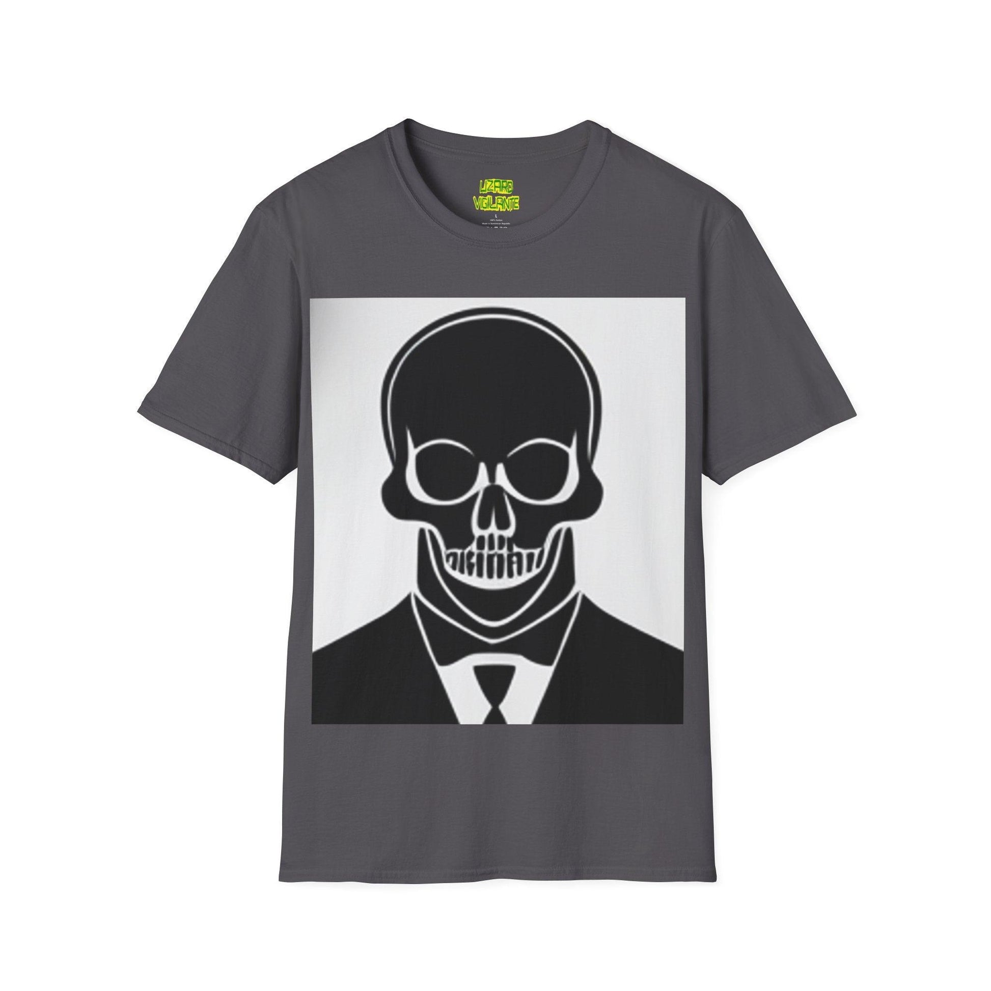 Black Tie Skull Unisex Softstyle T-Shirt - Lizard Vigilante