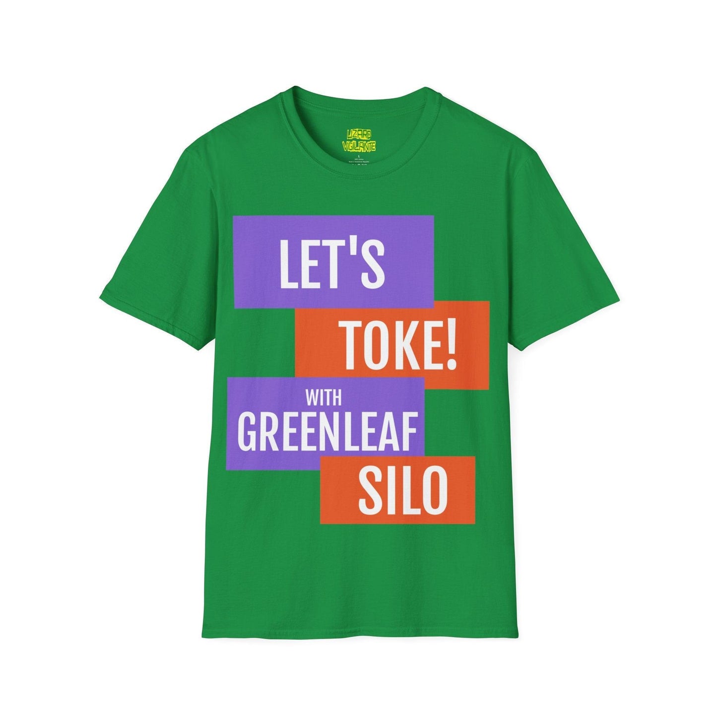 LET'S TOKE! With GreenLeaf Silo Unisex Softstyle T-Shirt / Weed Band Tee - Lizard Vigilante