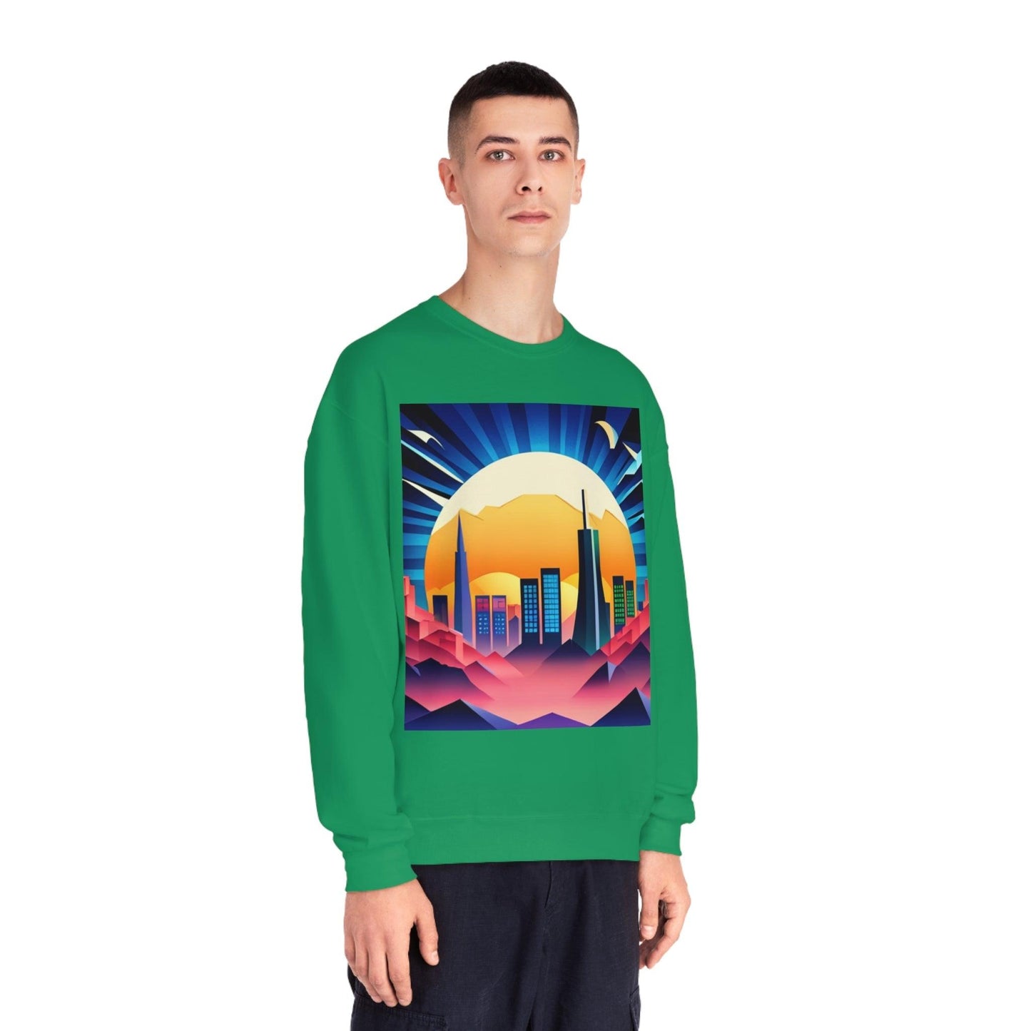 City of Futuris Unisex NuBlend® Crewneck Sweatshirt - Lizard Vigilante