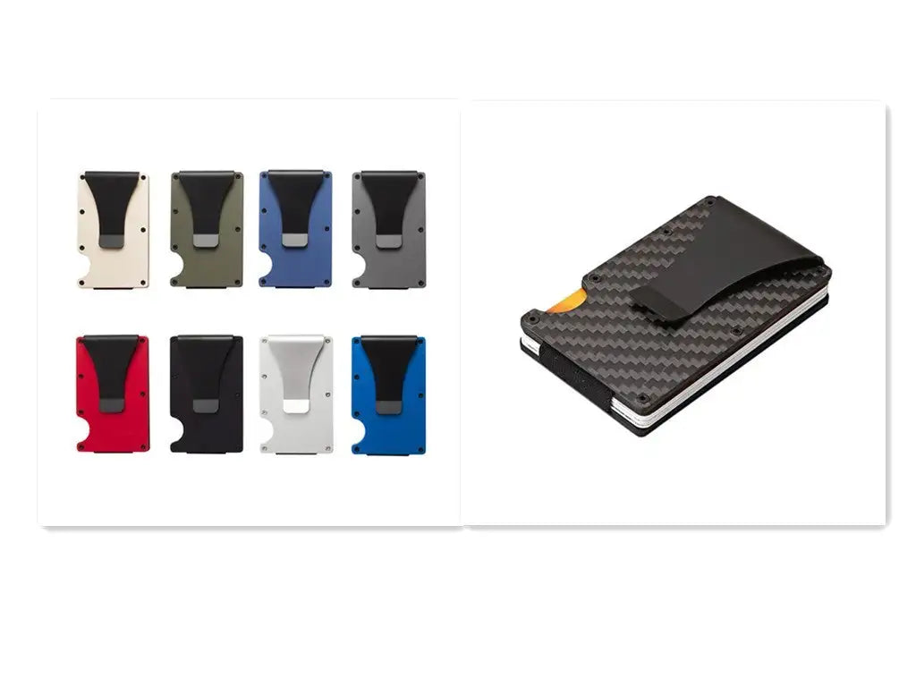 Durable Carbon Fiber Wallet for Men and Women, Aluminum Alloy Card Holder & Money Clip