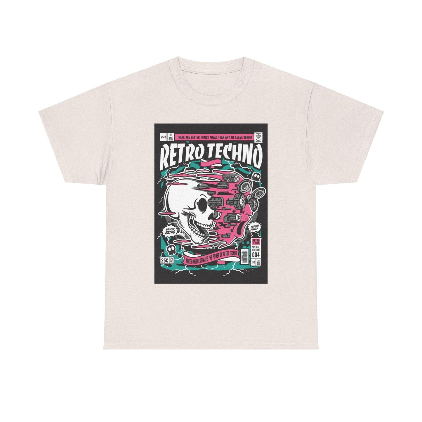 Retro Techno Unisex Heavy Cotton Tee - Lizard Vigilante