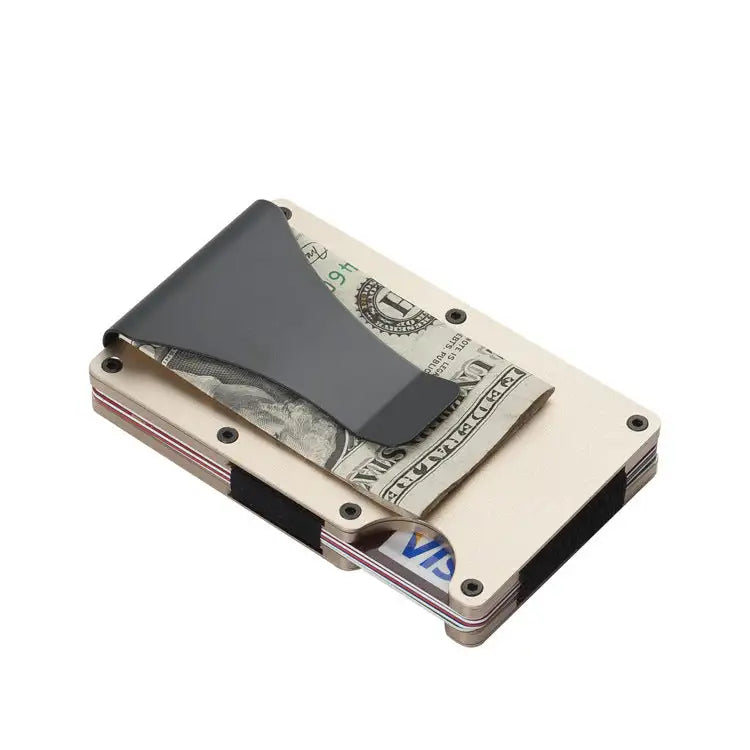 Durable Carbon Fiber Wallet for Men and Women, Aluminum Alloy Card Holder & Money Clip