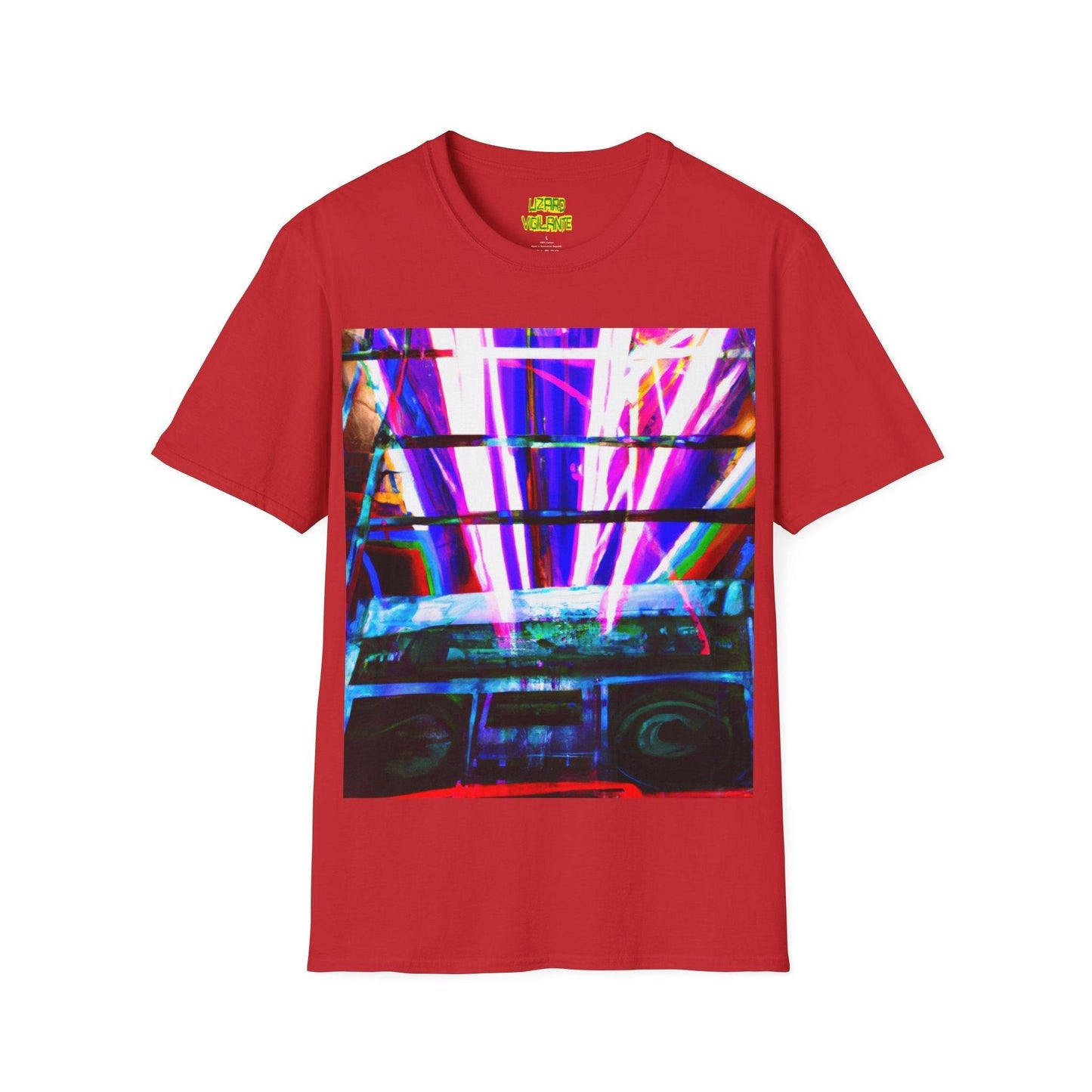 Neon Jail BoomBox Unisex Softstyle T-Shirt - Lizard Vigilante