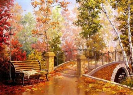 Central Park Evening - DIY Painting By Numbers Kit