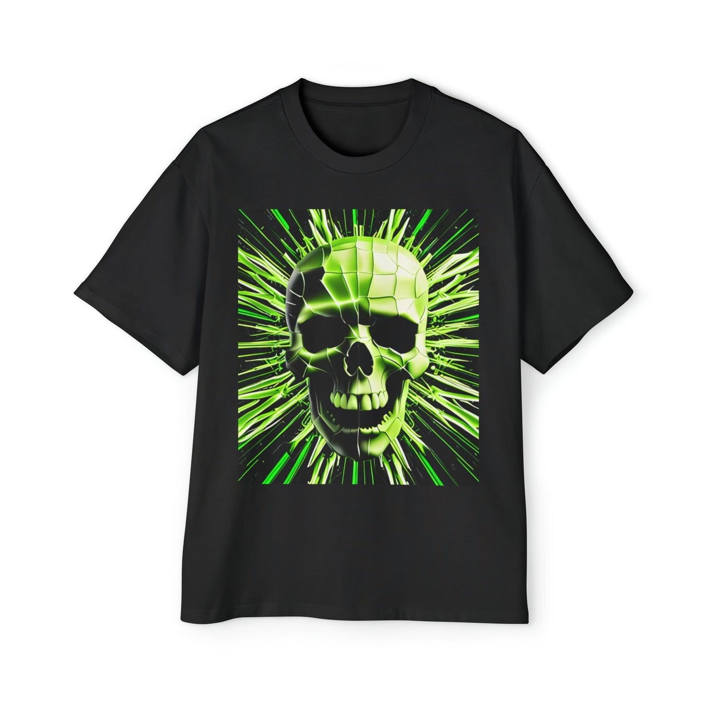 Skull Cracks Men's Heavy Oversized Tee - Lizard Vigilante