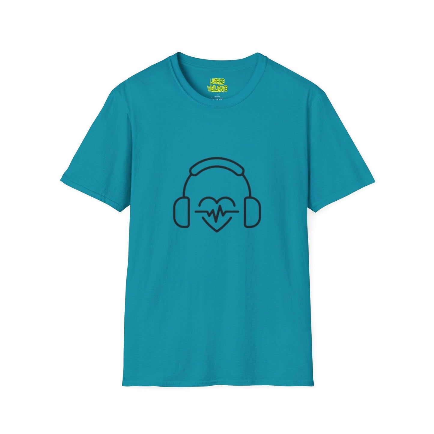 Headphone Love Unisex Softstyle T-Shirt - Lizard Vigilante