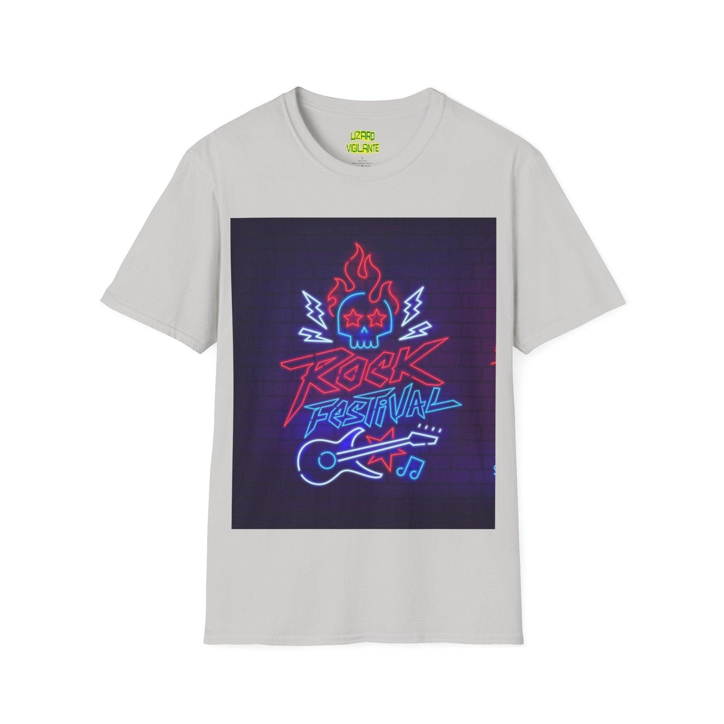 Neon Rock Festival Unisex Softstyle T-Shirt - Lizard Vigilante