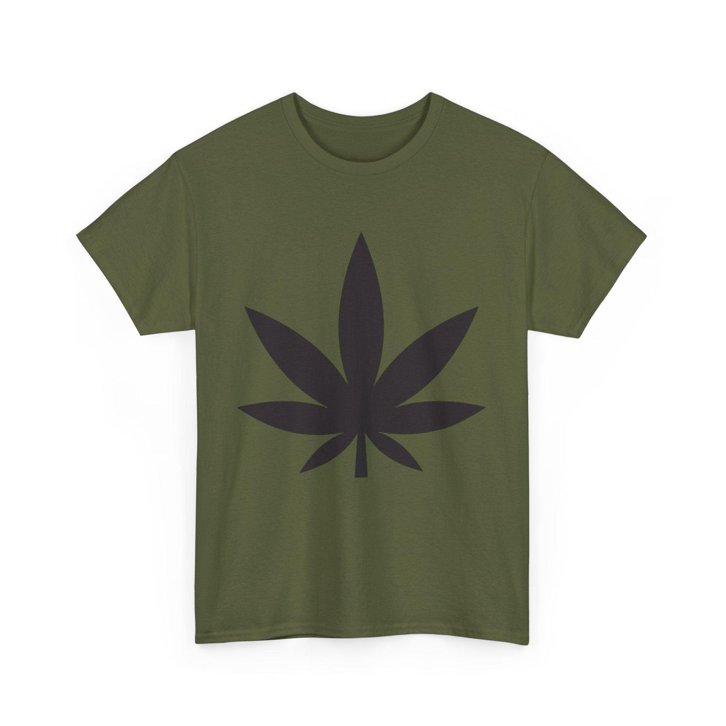 Black Pot Leaf Unisex Heavy Cotton Tee - Lizard Vigilante