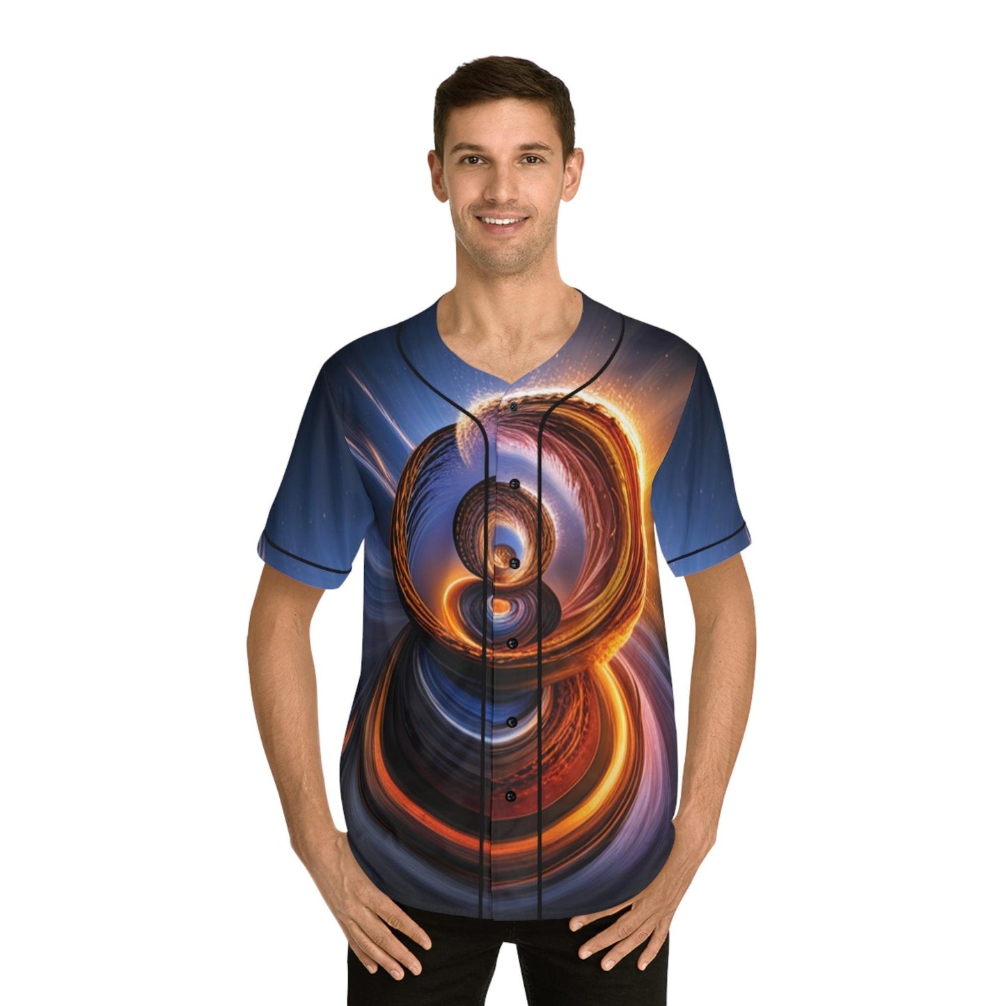 Swirling Sorcery Men's Baseball Jersey - Lizard Vigilante