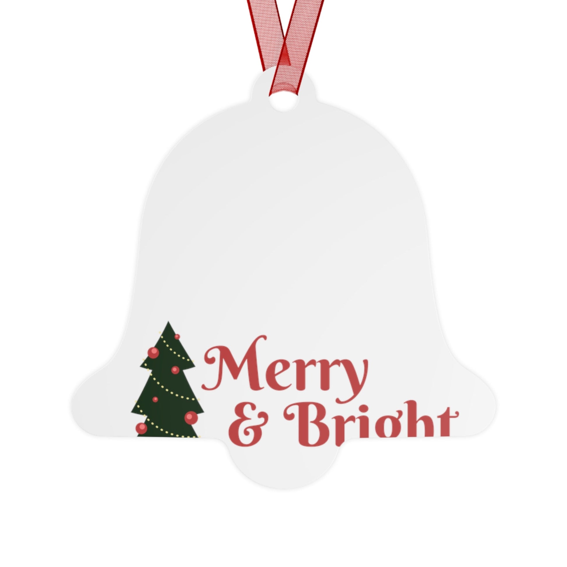 Merry & Bright Christmas Tree Metal Ornaments - Lizard Vigilante