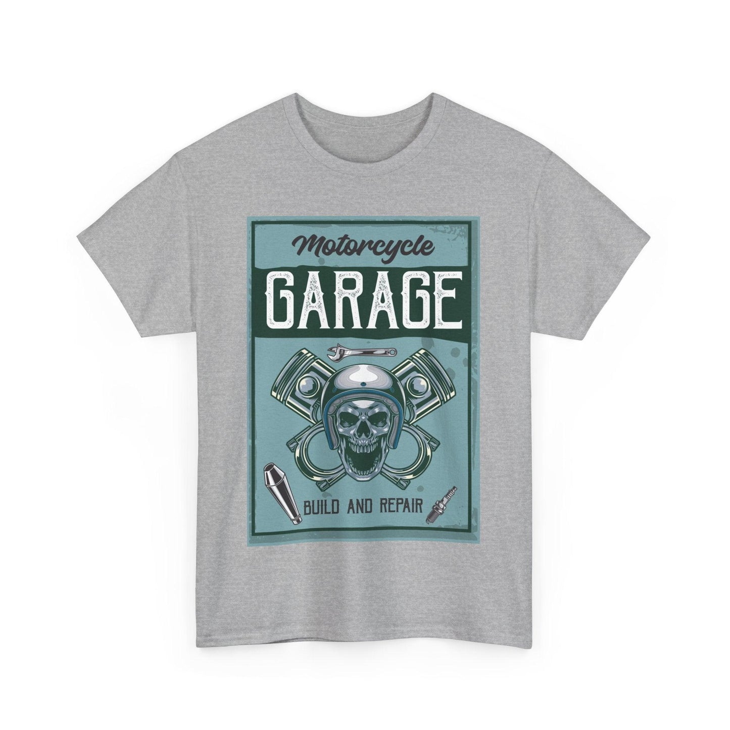 Motorcycle Garage Unisex Heavy Cotton Tee - Lizard Vigilante