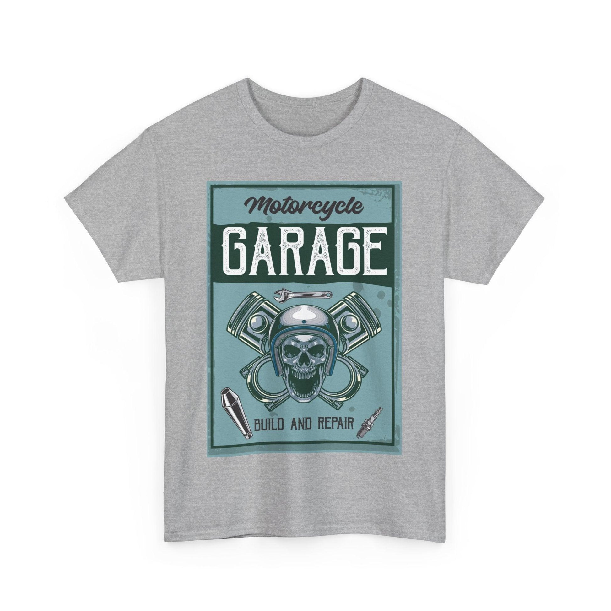 Motorcycle Garage Unisex Heavy Cotton Tee - Lizard Vigilante