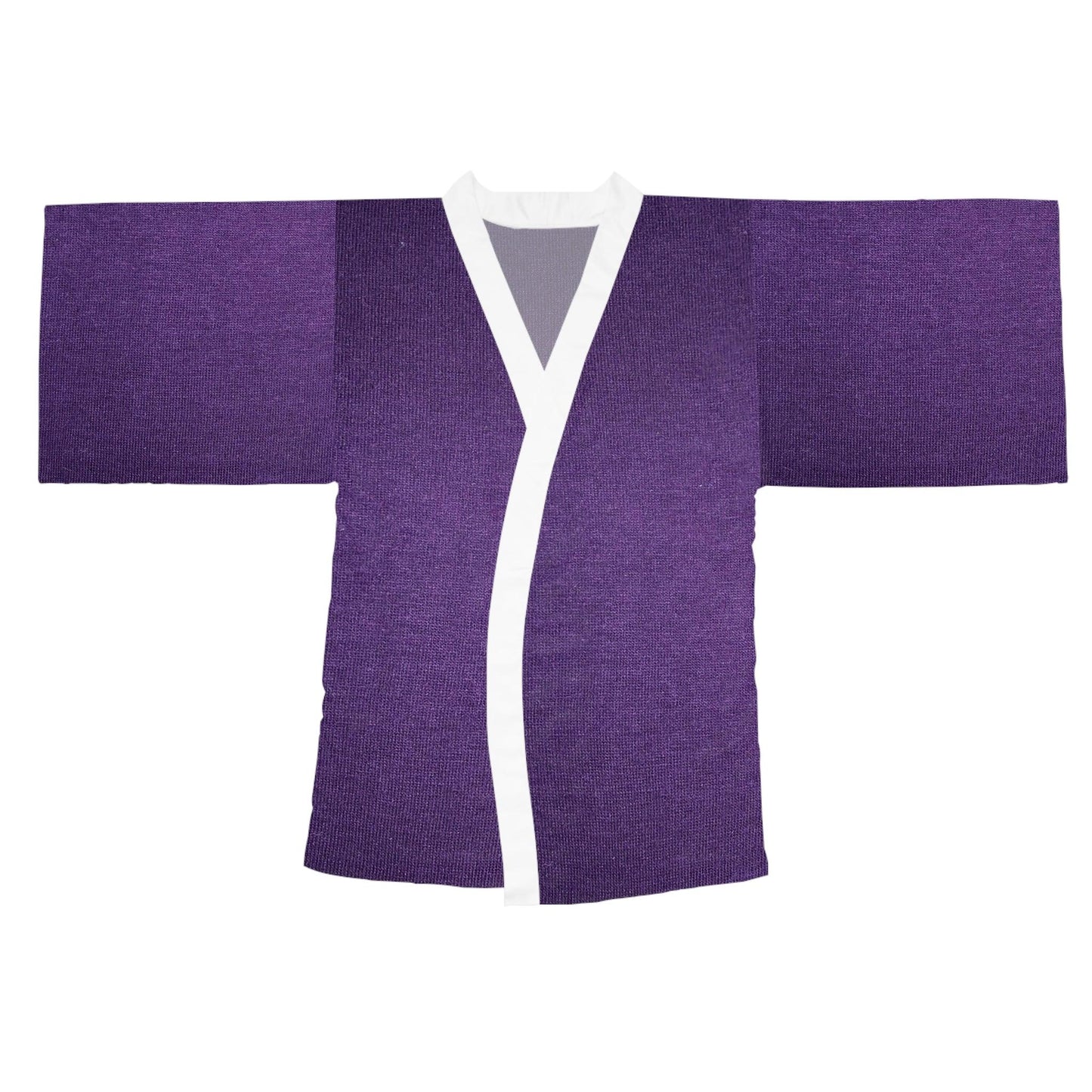 Faux Purple Silk Long Sleeve Kimono Robe - Lizard Vigilante