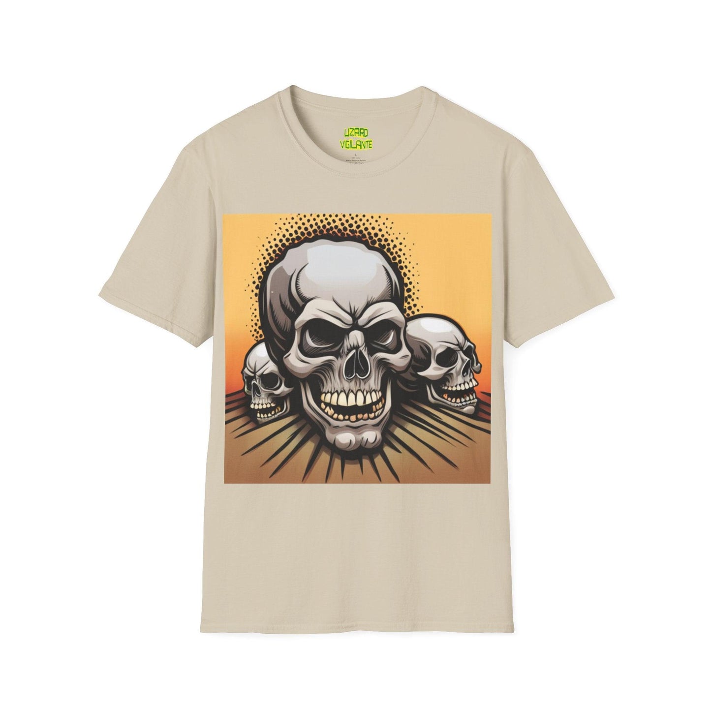 Gray Skulls Unisex Softstyle T-Shirt - Lizard Vigilante