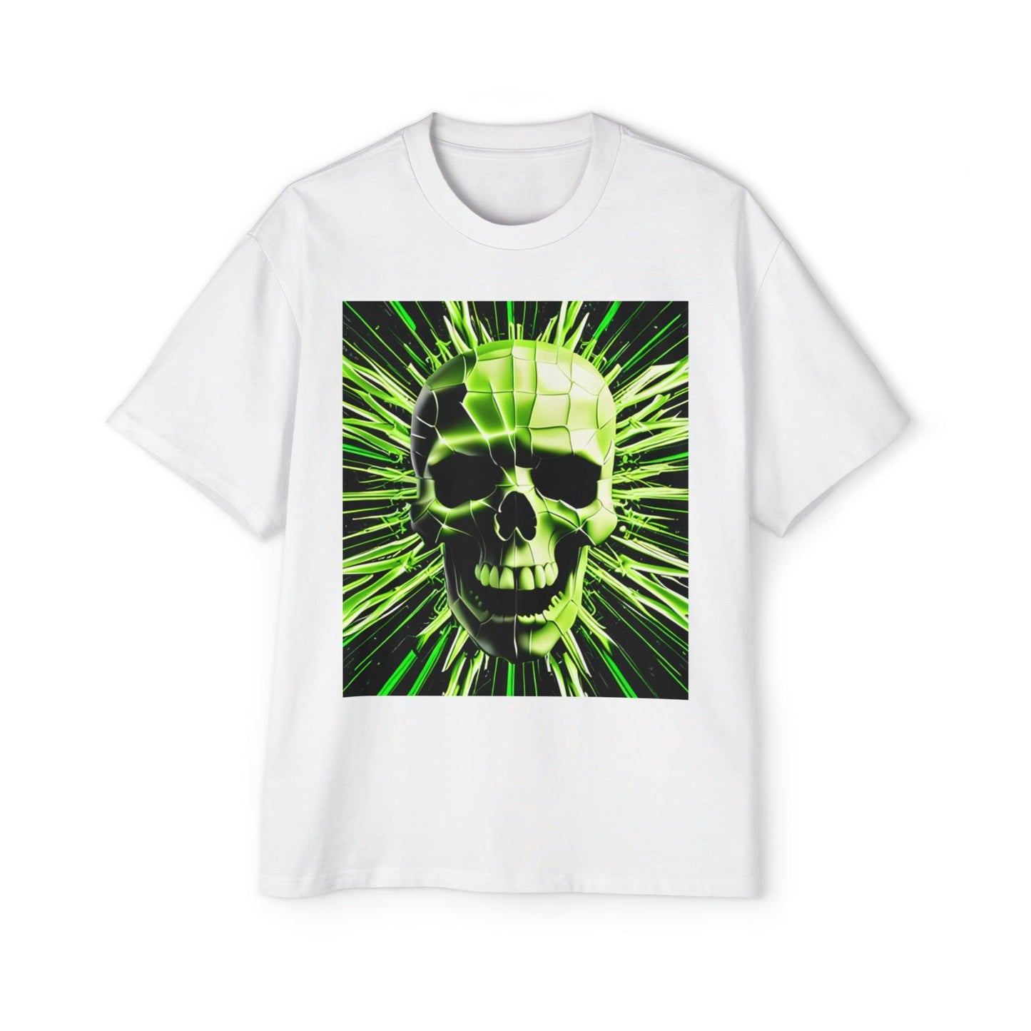 Skull Cracks Men's Heavy Oversized Tee - Lizard Vigilante