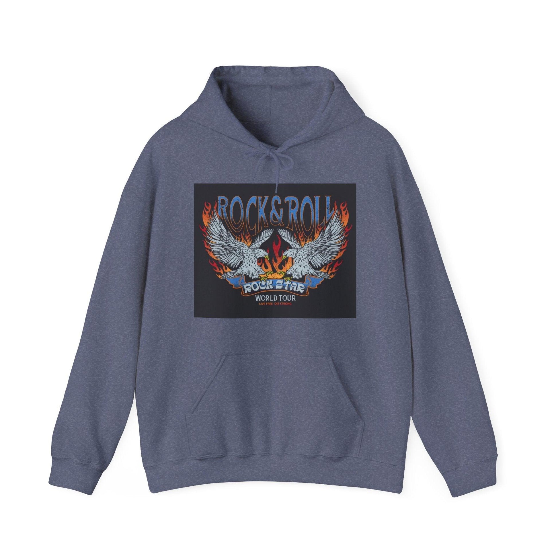 Rock & Roll Rock Star Unisex Heavy Blend™ Hooded Sweatshirt - Lizard Vigilante