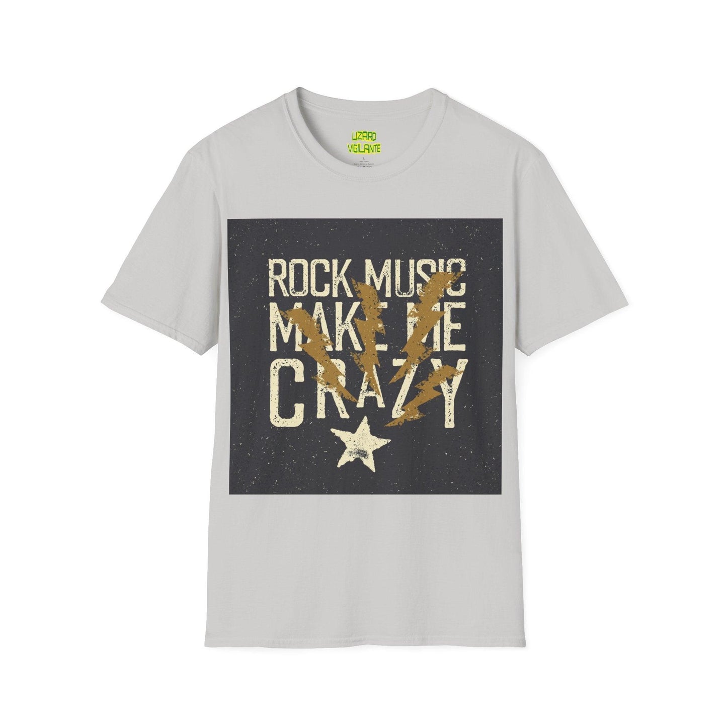 Rock Music Make Me Crazy Unisex Softstyle T-Shirt - Lizard Vigilante