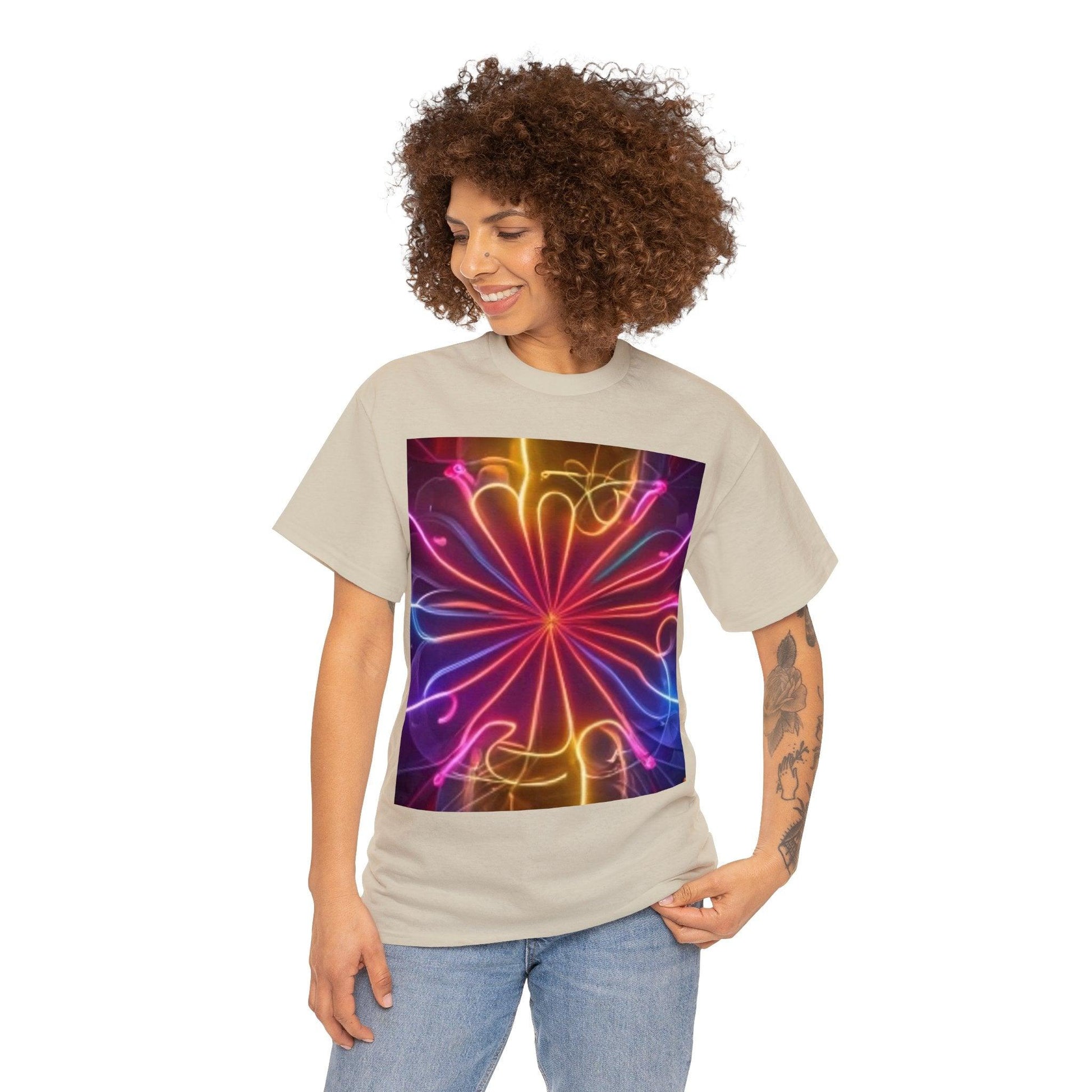 Neon Flower Unisex Heavy Cotton Tee - Lizard Vigilante