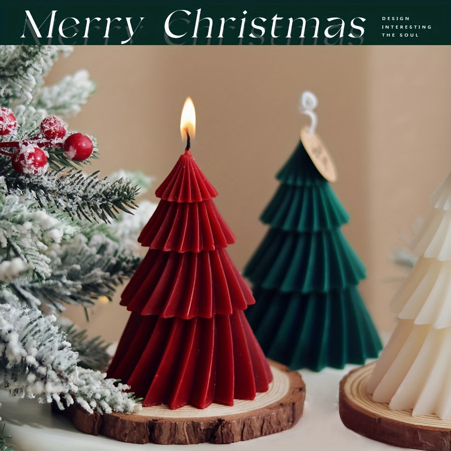 Handcrafted Christmas Tree Scented Candle - Smokeless, Long-Lasting Fragrance | Perfect for Holiday Decor & Gifts for Women | Ideal for Christmas, Halloween, Valentine's, Mother's Day & Birthdays, Christmas Decor