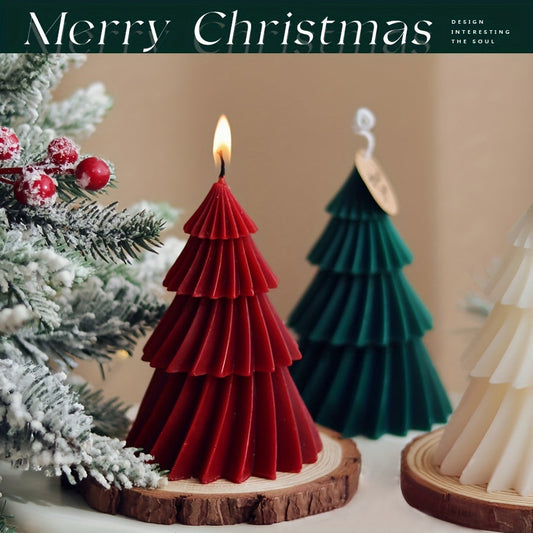 Handcrafted Christmas Tree Scented Candle - Smokeless, Long-Lasting Fragrance | Perfect for Holiday Decor & Gifts for Women | Ideal for Christmas, Halloween, Valentine's, Mother's Day & Birthdays, Christmas Decor