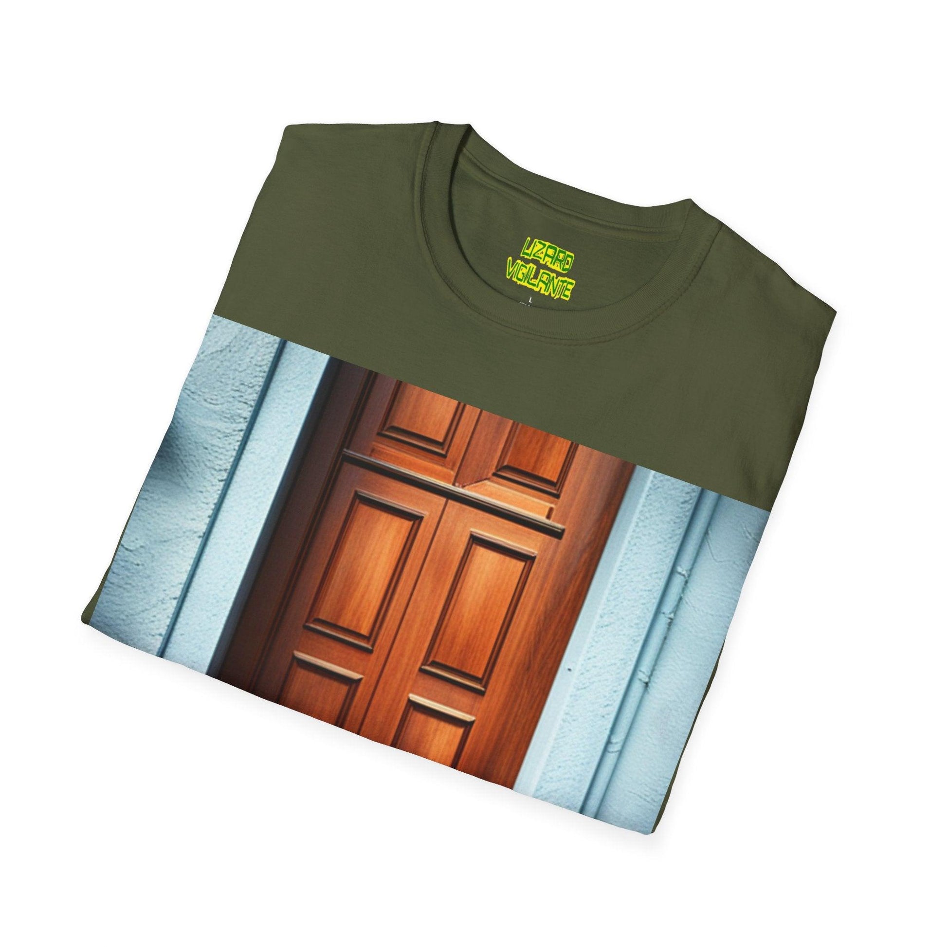 Dogs at the Door Unisex Softstyle T-Shirt - Lizard Vigilante