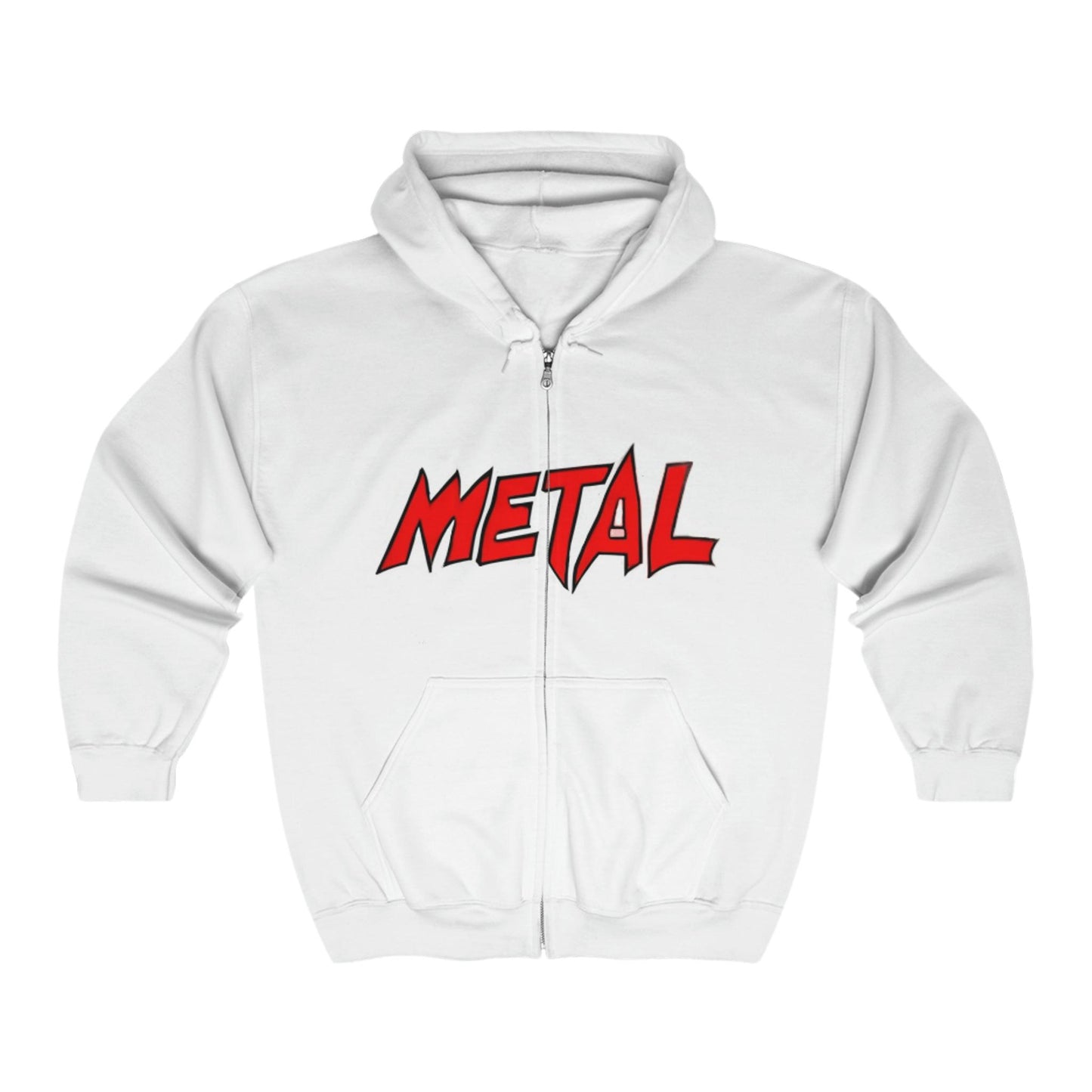 METAL Fontoon Unisex Heavy Blend™ Full Zip Hooded Sweatshirt - Lizard Vigilante