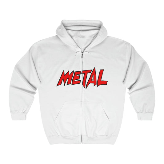 METAL Fontoon Unisex Heavy Blend™ Full Zip Hooded Sweatshirt - Lizard Vigilante