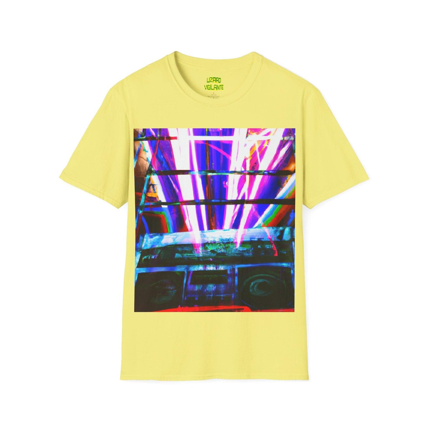 Neon Jail BoomBox Unisex Softstyle T-Shirt - Lizard Vigilante