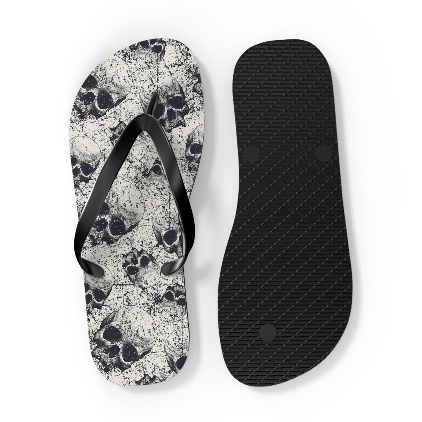 Ancient Skulls Flip Flops - Premium Shoes from Printify - Just $27.99! Shop now at Lizard Vigilante