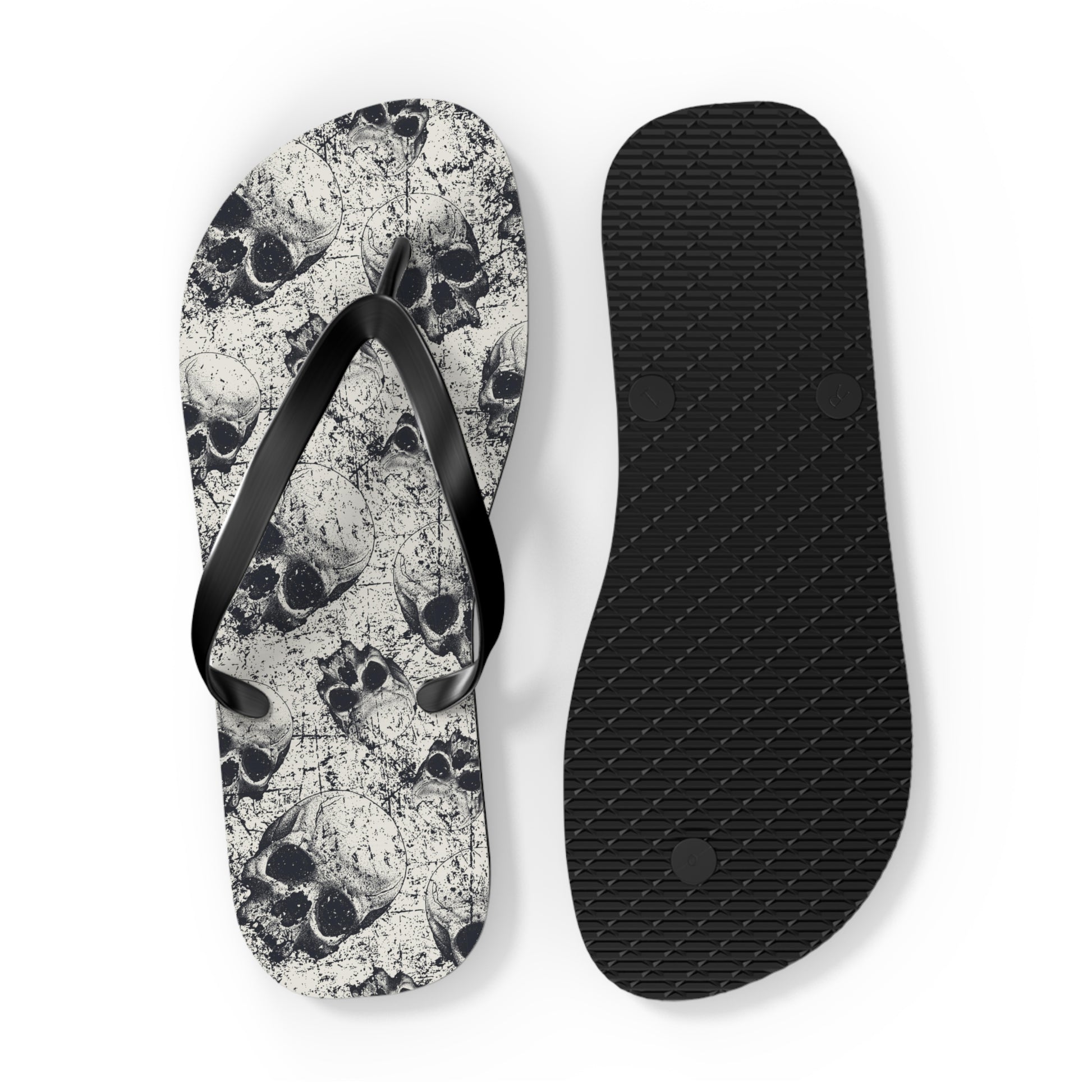 Ancient Skulls Flip Flops - Premium Shoes from Printify - Just $27.99! Shop now at Lizard Vigilante