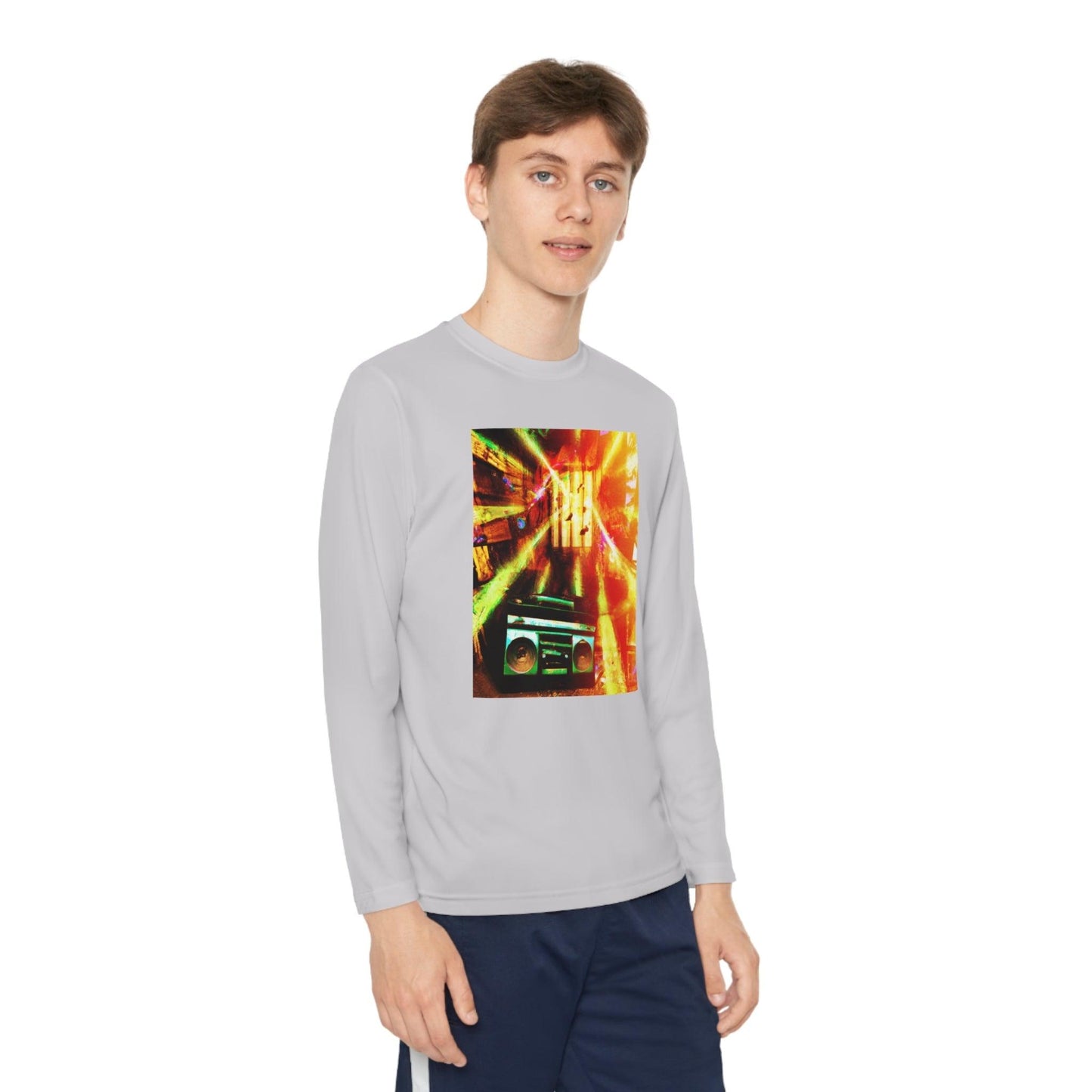 Prison BoomBox Light Burst Youth Long Sleeve Competitor Tee - Lizard Vigilante