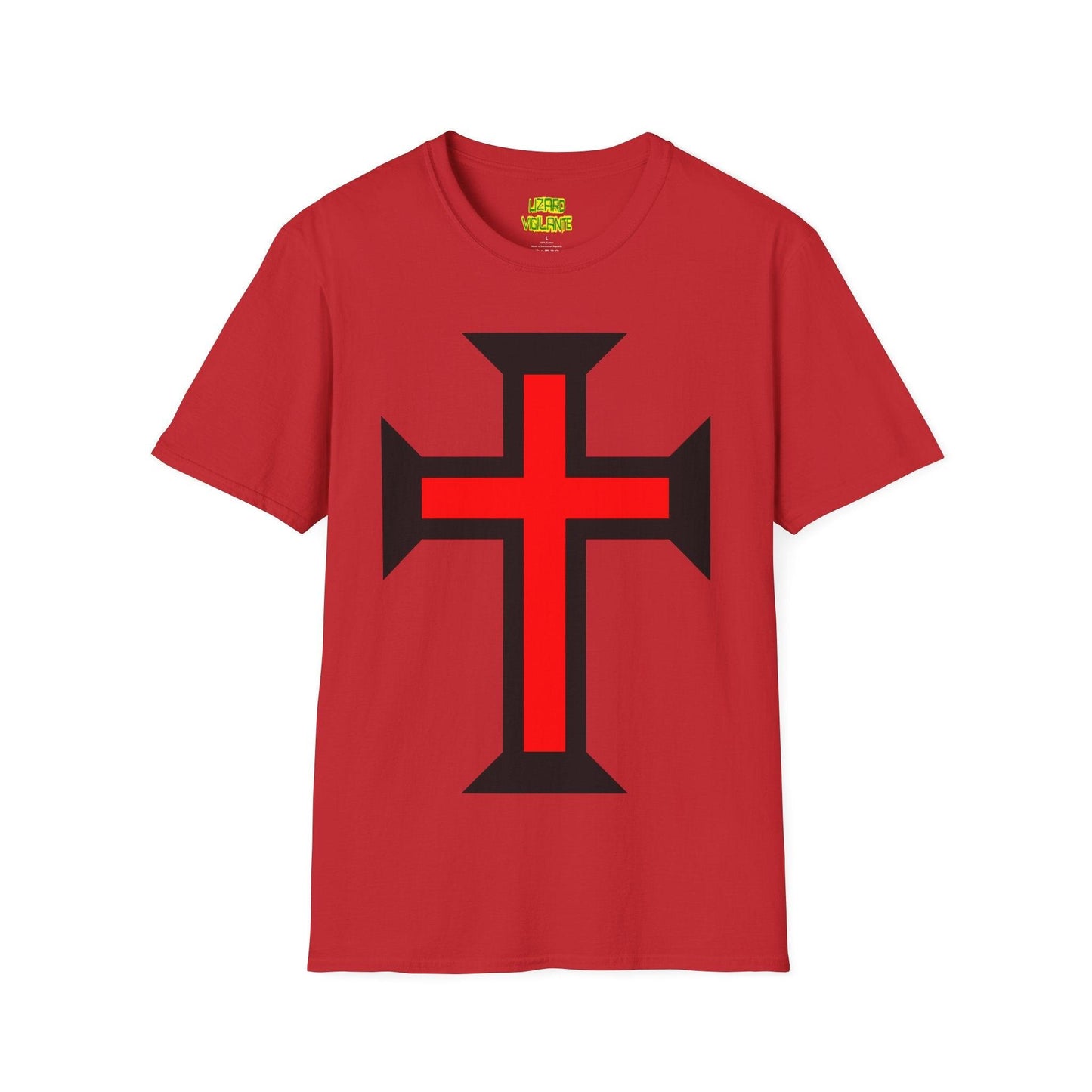 Crimson Cross Unisex Softstyle T-Shirt - Lizard Vigilante