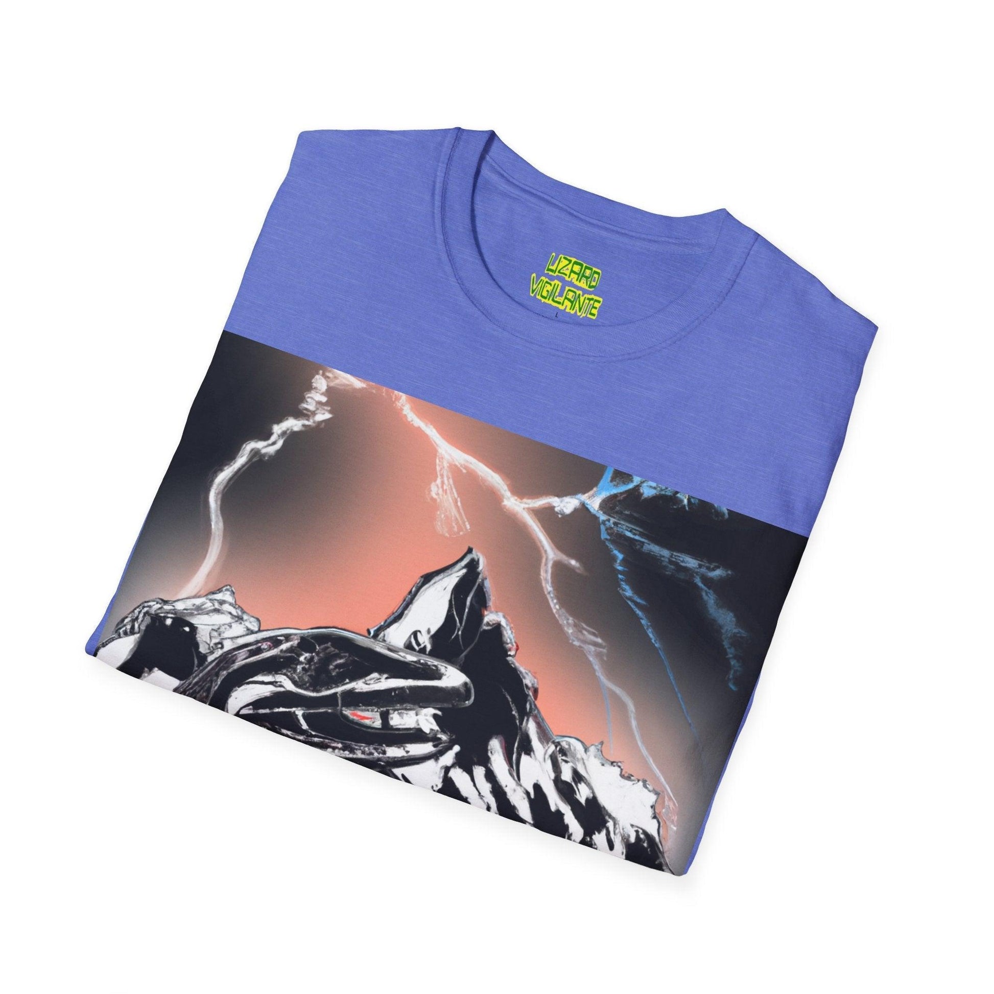 Lizard Vigilante at Mountain Unisex Softstyle T-Shirt - Lizard Vigilante