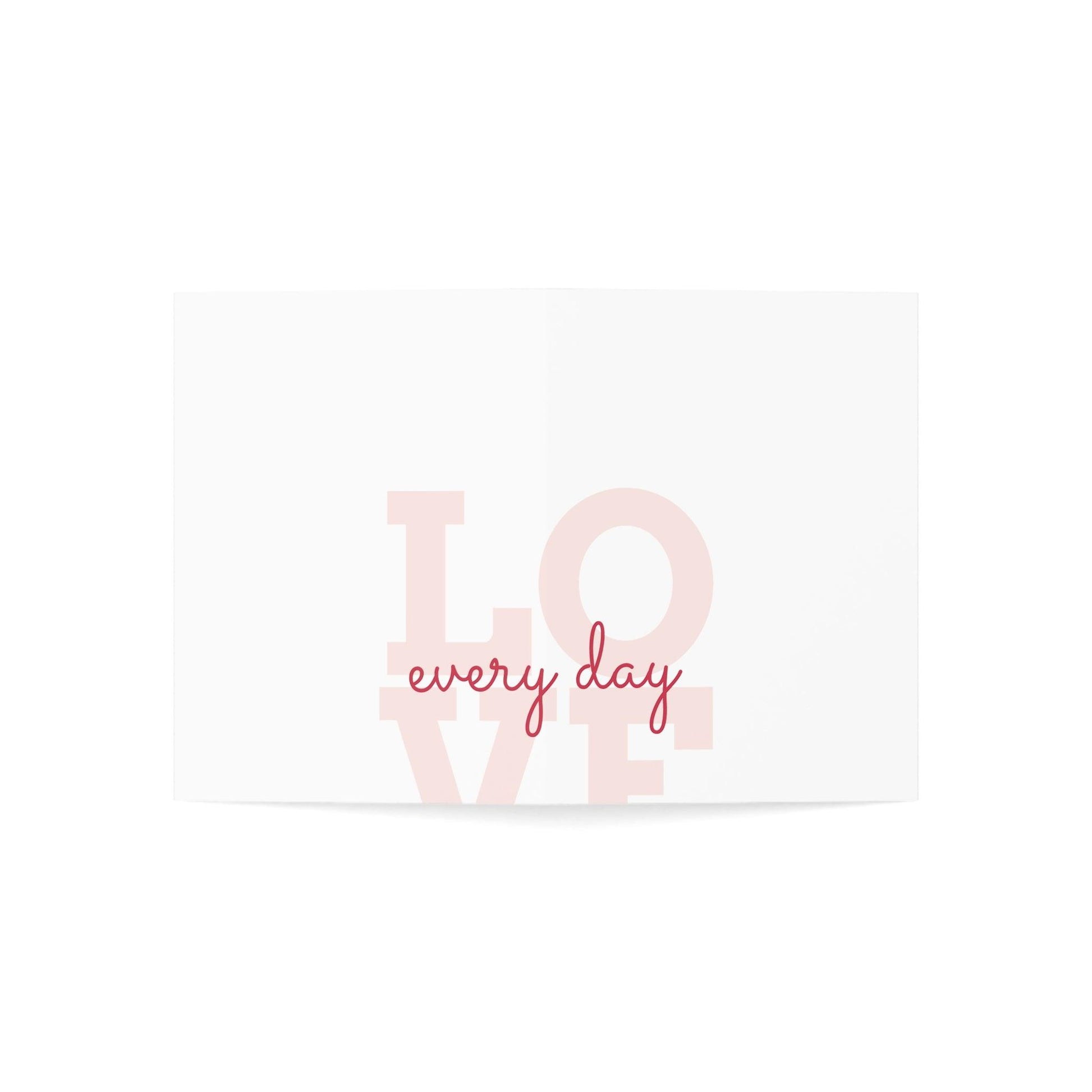 Love every day Greeting Cards (1, 10, 30, and 50pcs) Valentine's Day Holiday, Anytime - Lizard Vigilante