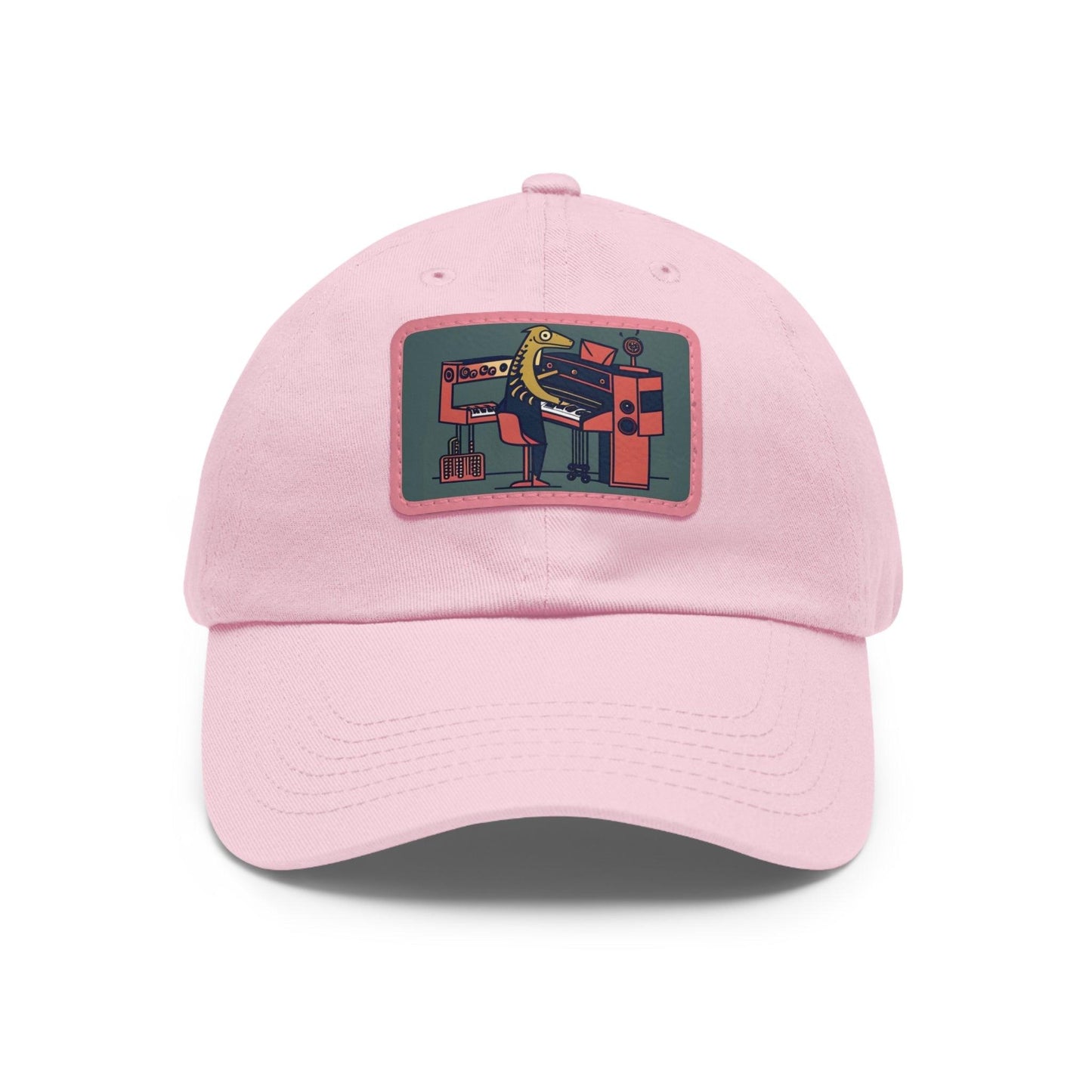 Lizard Vigilante Organs Dad Hat with Leather Patch (Rectangle) - Lizard Vigilante