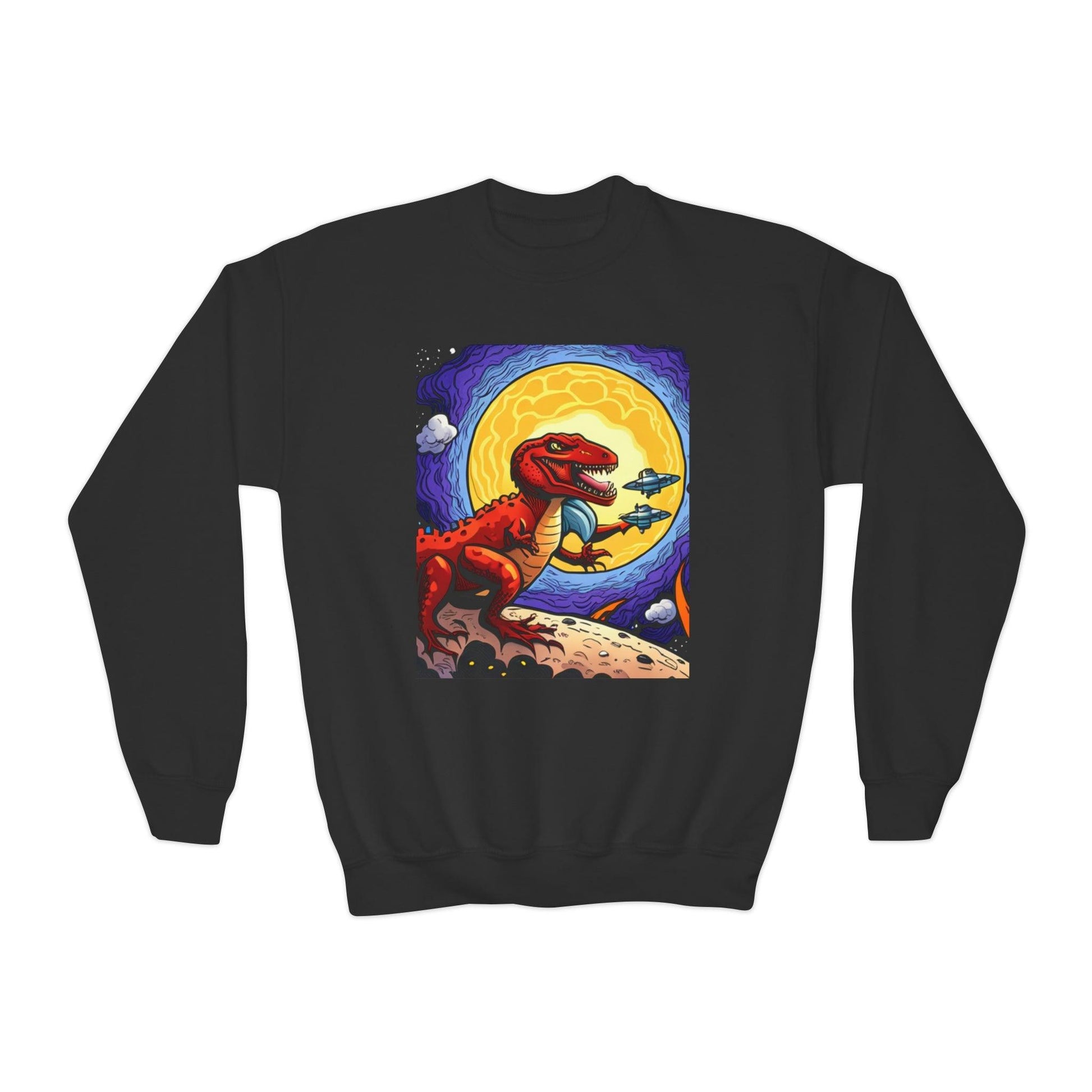 Space Rex Youth Crewneck Sweatshirt - Lizard Vigilante