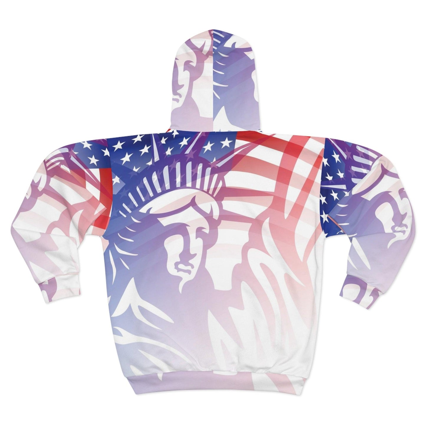 Statue of Liberty Unisex Zip Hoodie - Lizard Vigilante