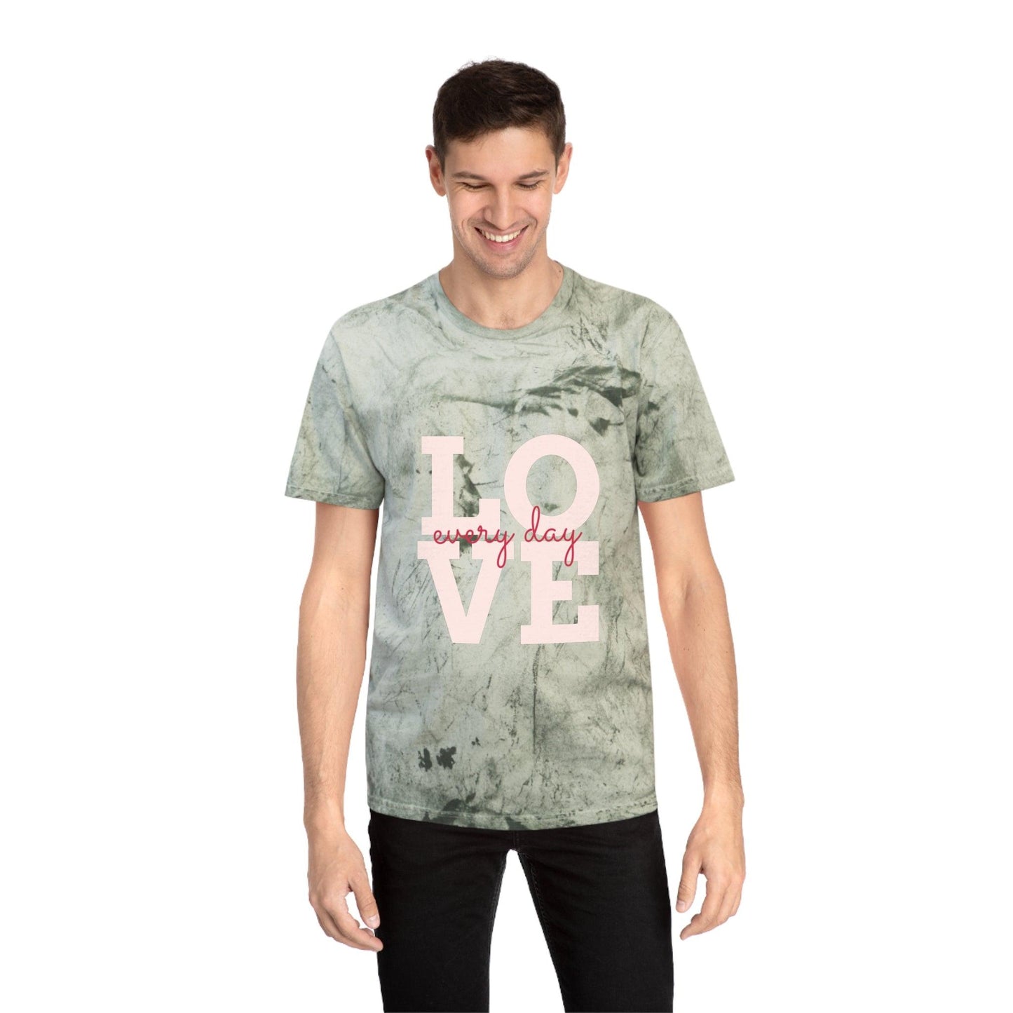 Love every day Unisex Color Blast T-Shirt Valentine’s Day Tee - Lizard Vigilante