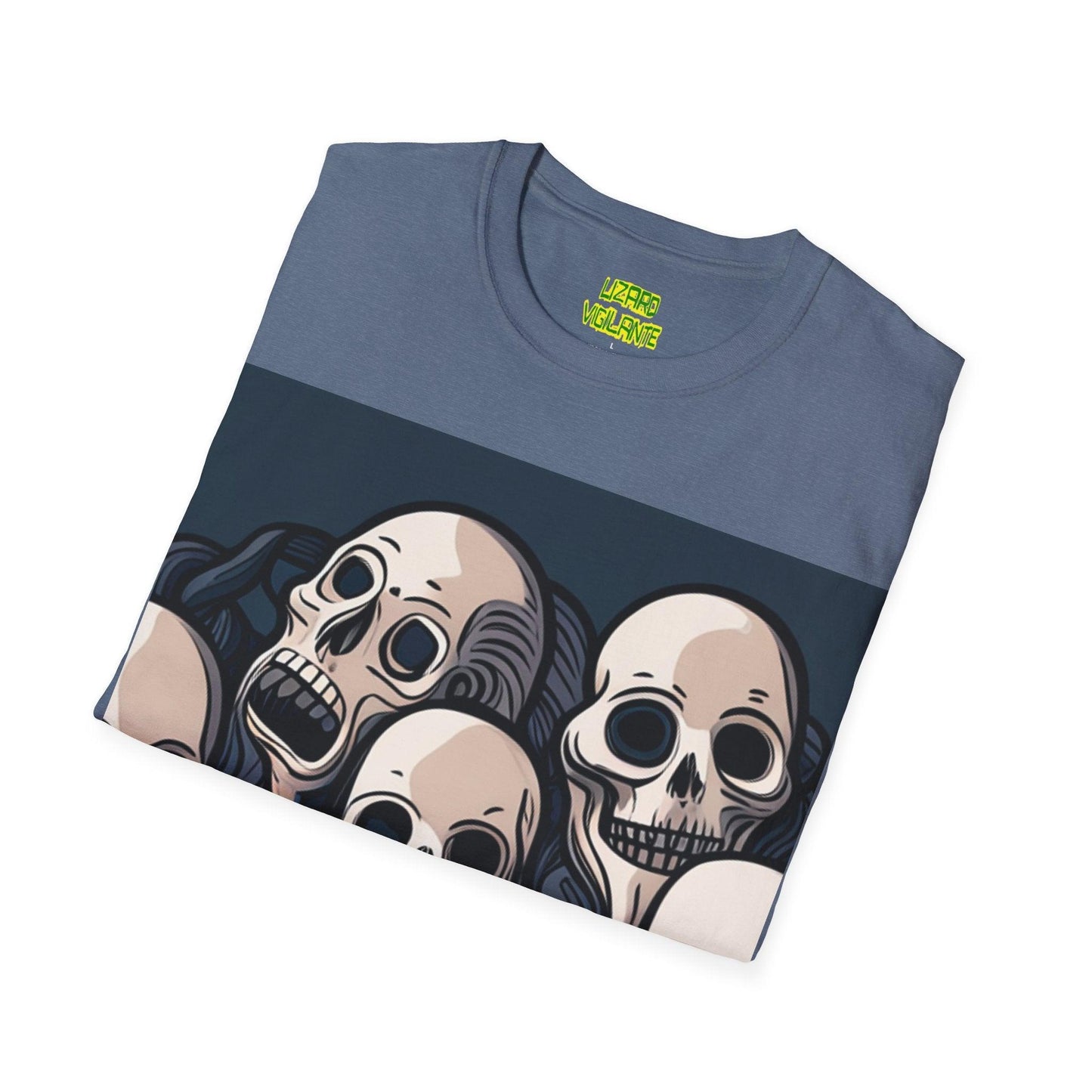 Comic Skulls Unisex Softstyle T-Shirt - Lizard Vigilante