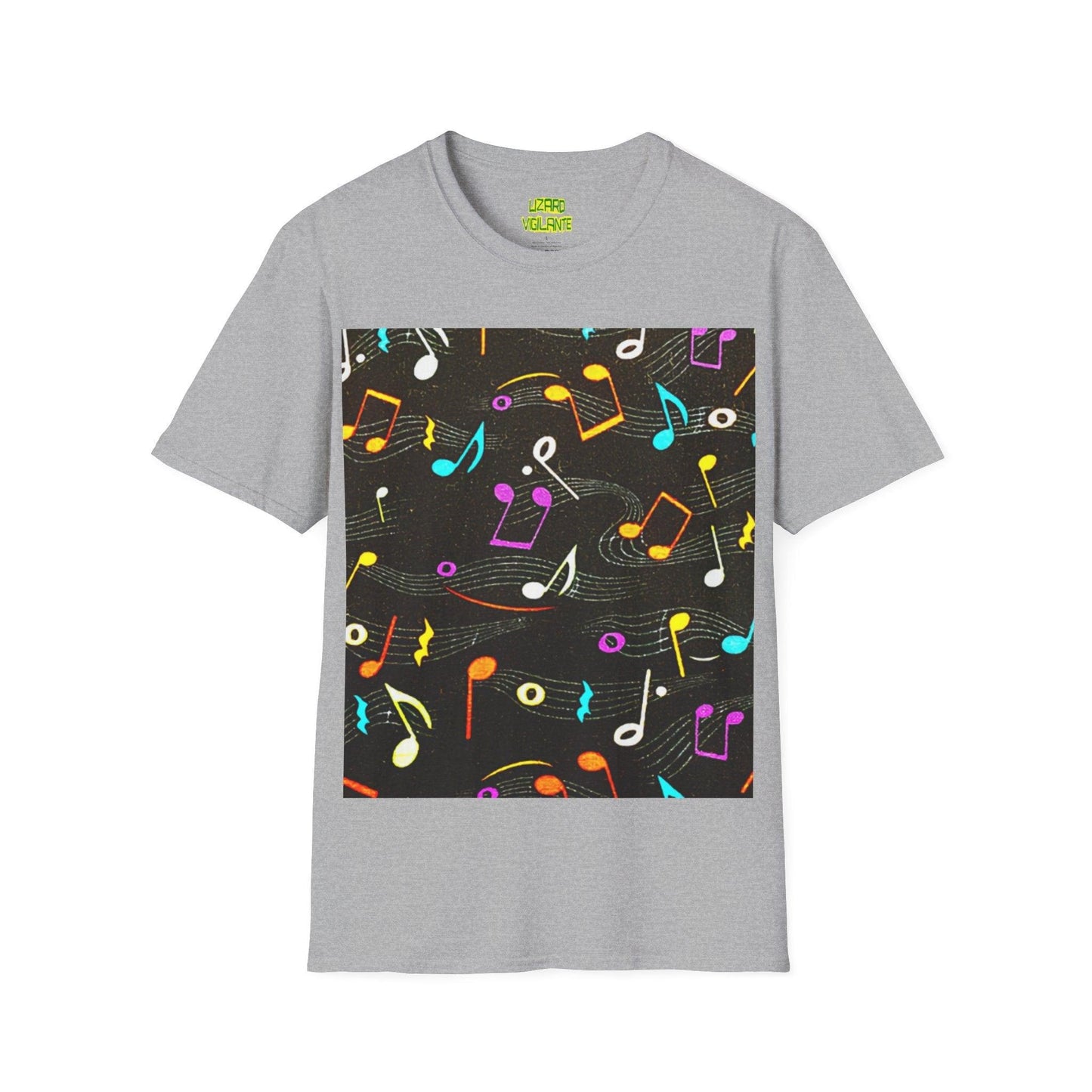 Musical Notes Unisex Softstyle T-Shirt - Lizard Vigilante