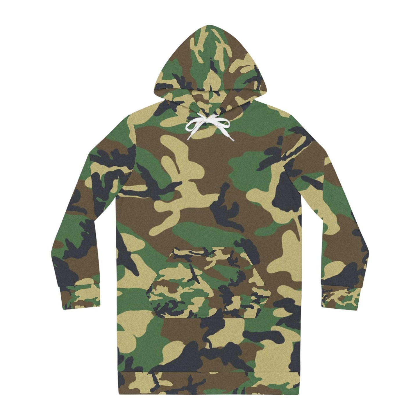 Green Camouflage Women's Hoodie Dress - Lizard Vigilante