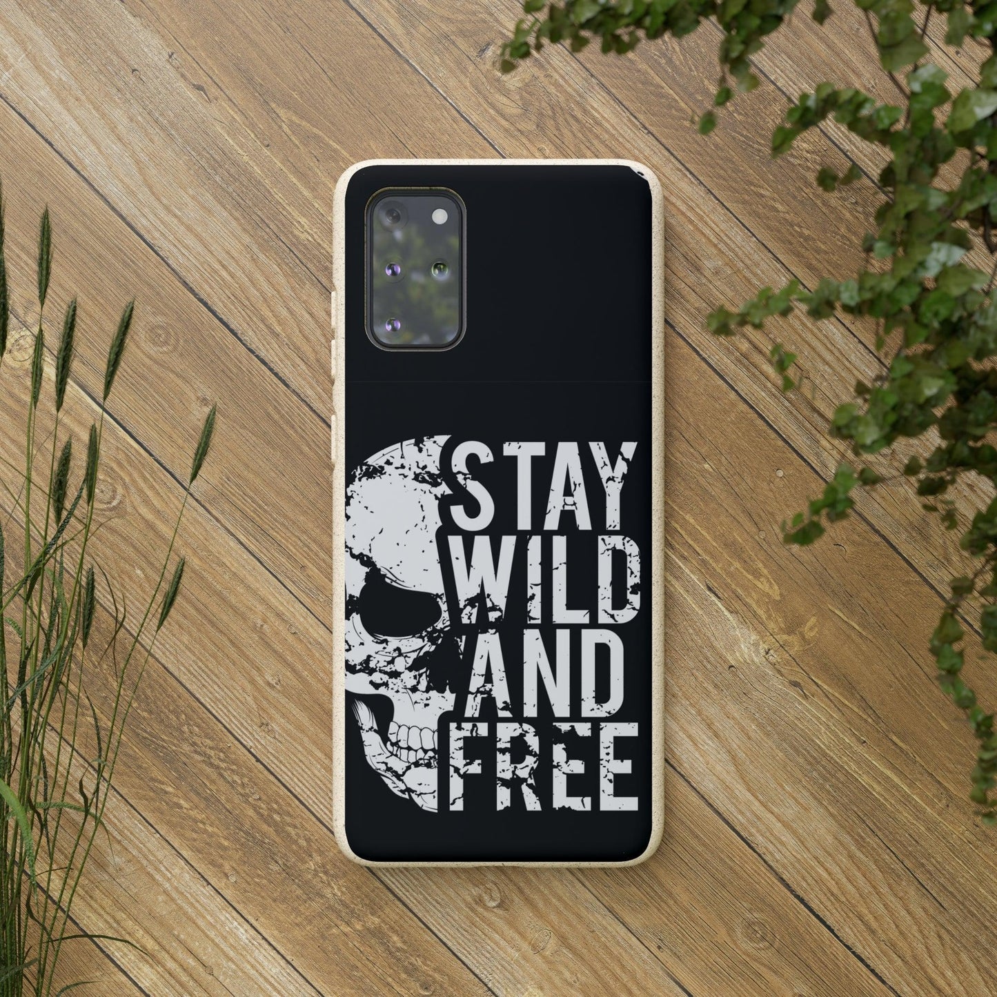 Stay Wild And Free Skull Biodegradable Cases - Lizard Vigilante