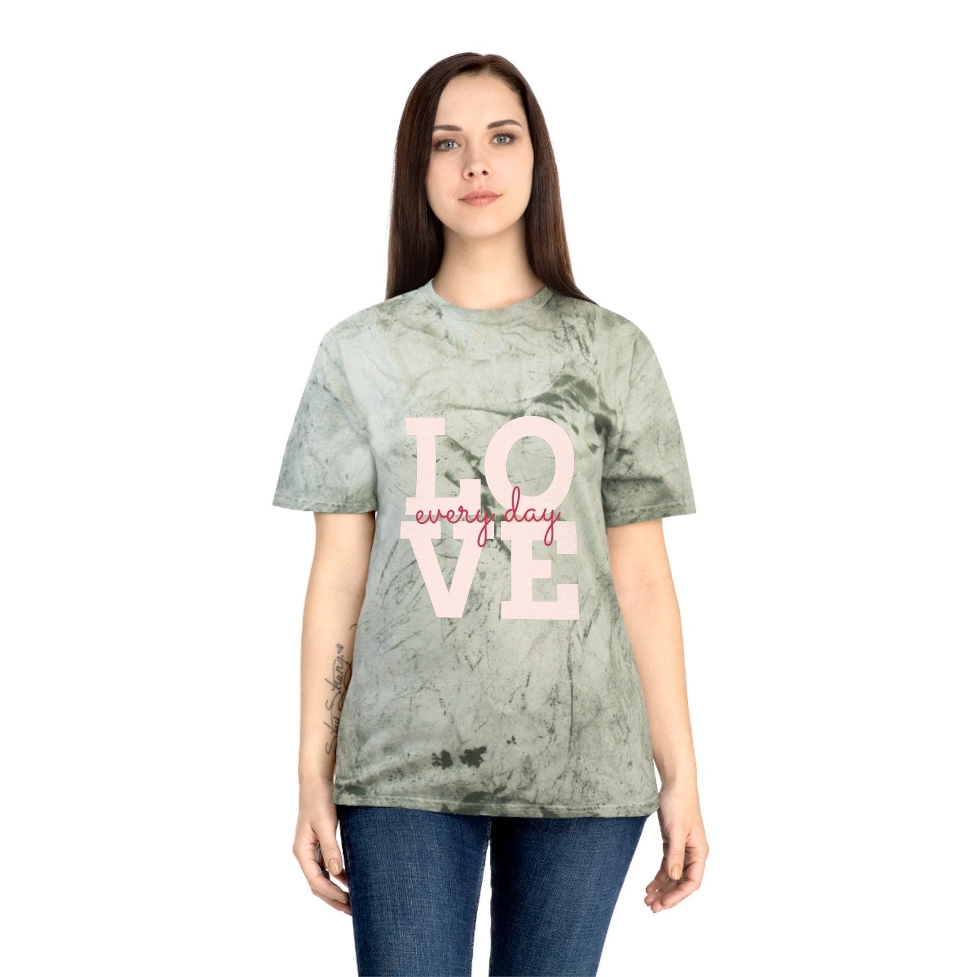 Love every day Unisex Color Blast T-Shirt Valentine’s Day Tee - Lizard Vigilante