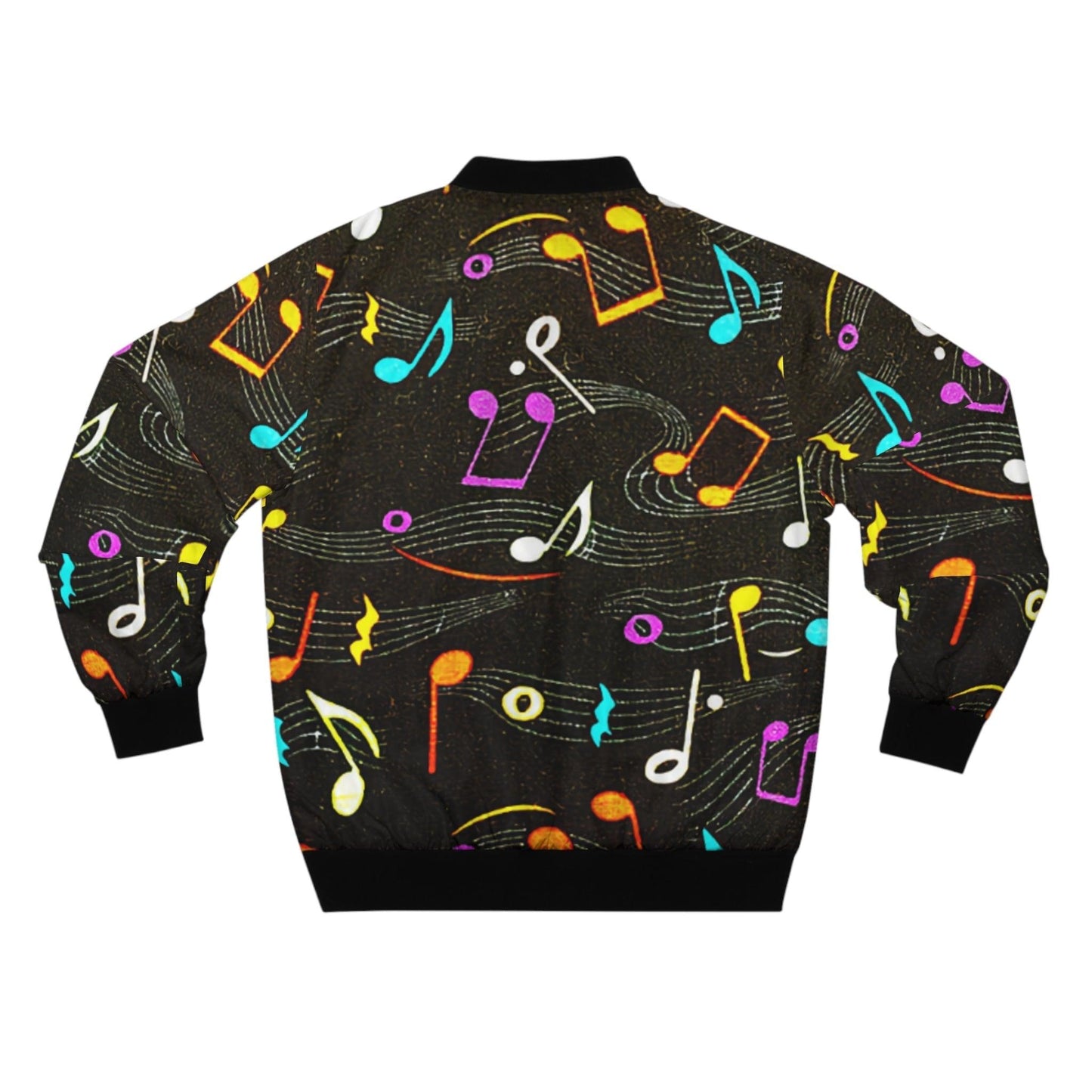 Musical Notes Men's Bomber Jacket - Lizard Vigilante