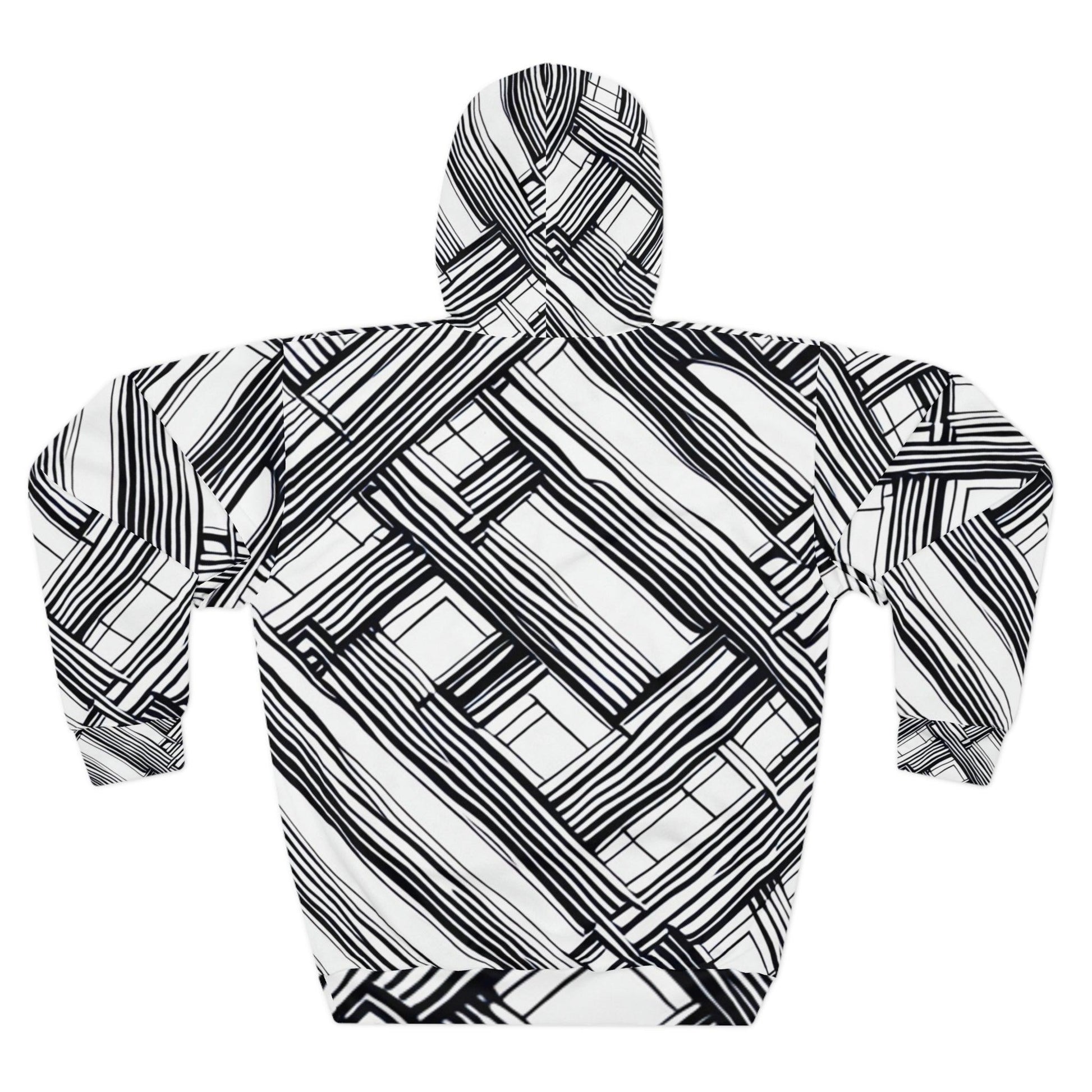 B&W Crissed Unisex Pullover Hoodie - Lizard Vigilante