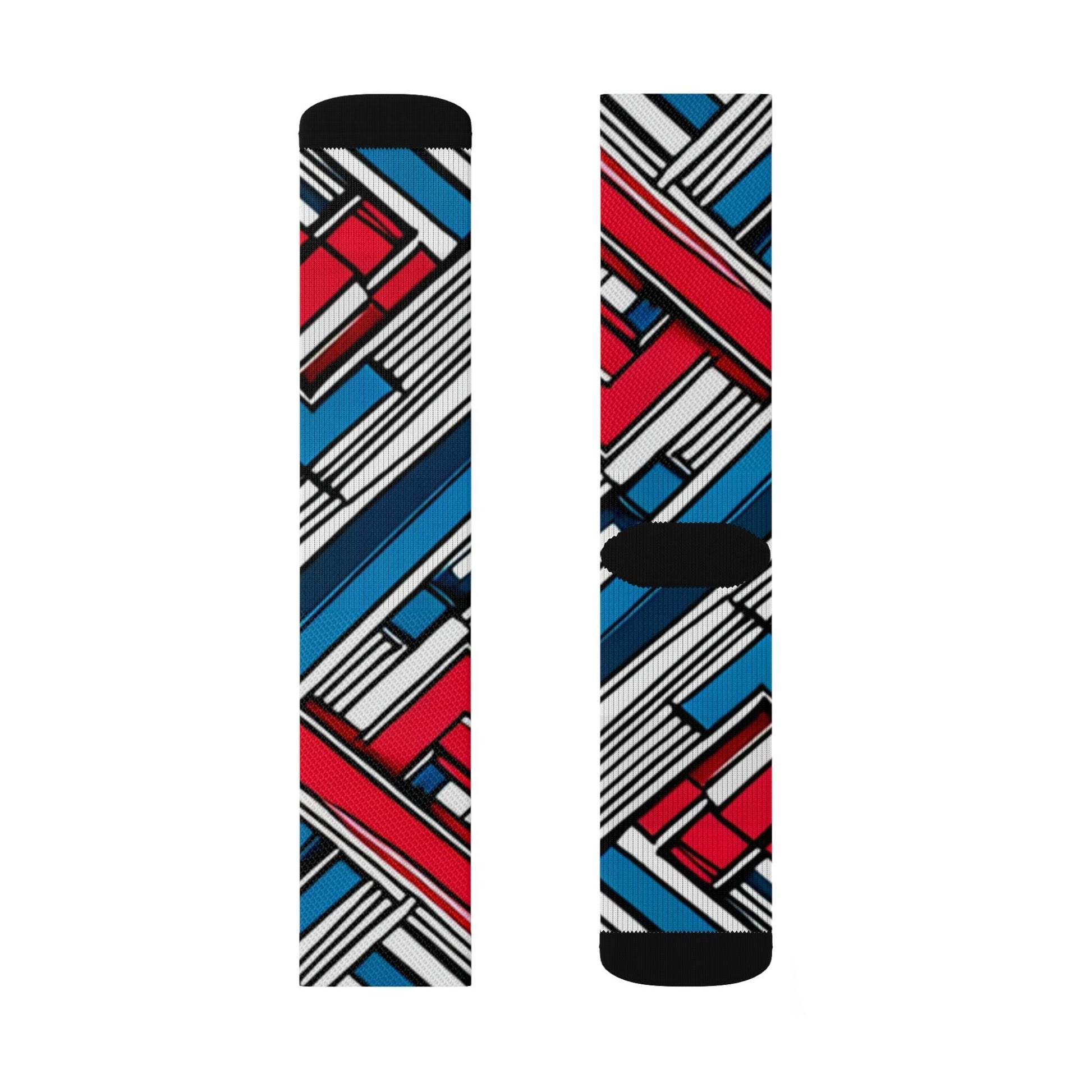 Geometric Patriot Sublimation Socks - Lizard Vigilante