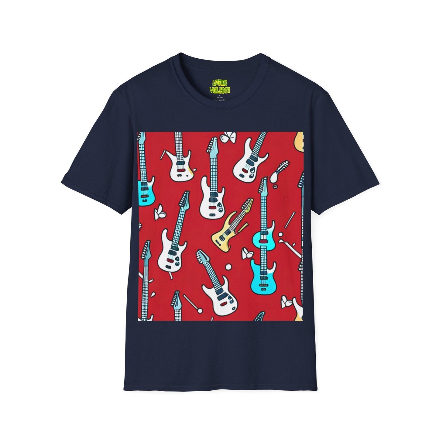 Polka Dot Guitar Unisex Softstyle T-Shirt - Lizard Vigilante