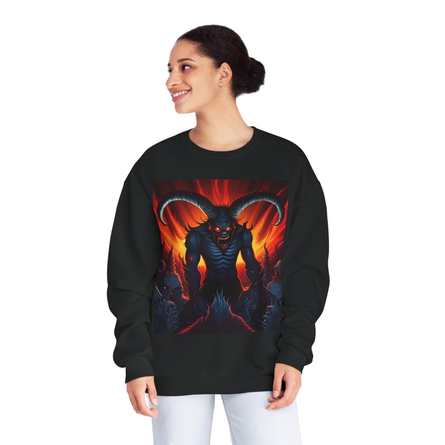 Horny Devil Unisex NuBlend® Crewneck Sweatshirt - Lizard Vigilante