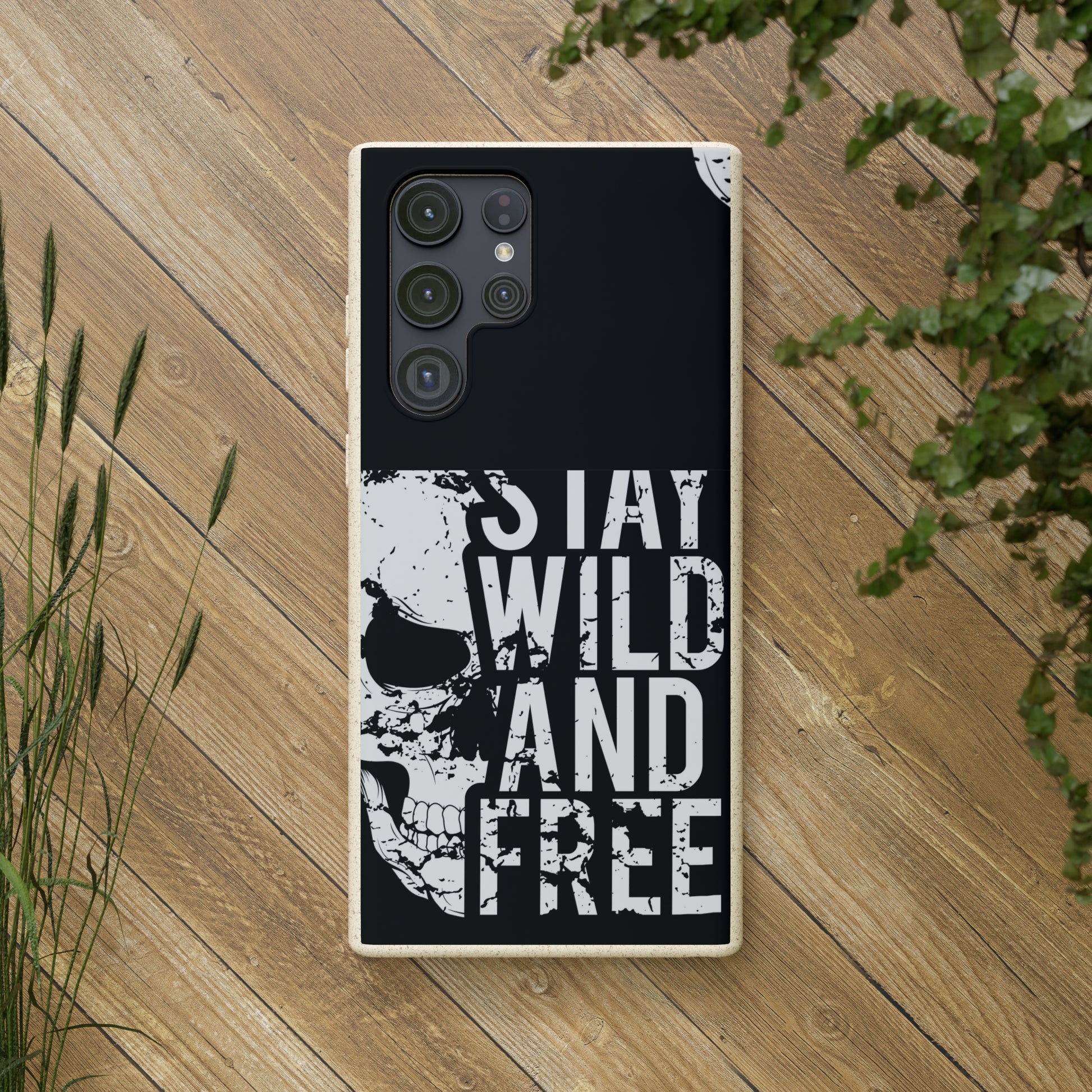 Stay Wild And Free Skull Biodegradable Cases - Lizard Vigilante